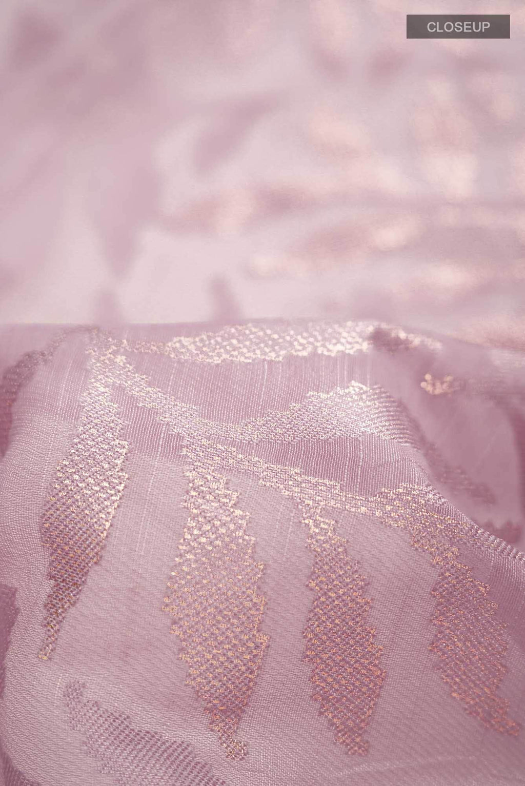Rose Gold Blended Silk Cotton Saree