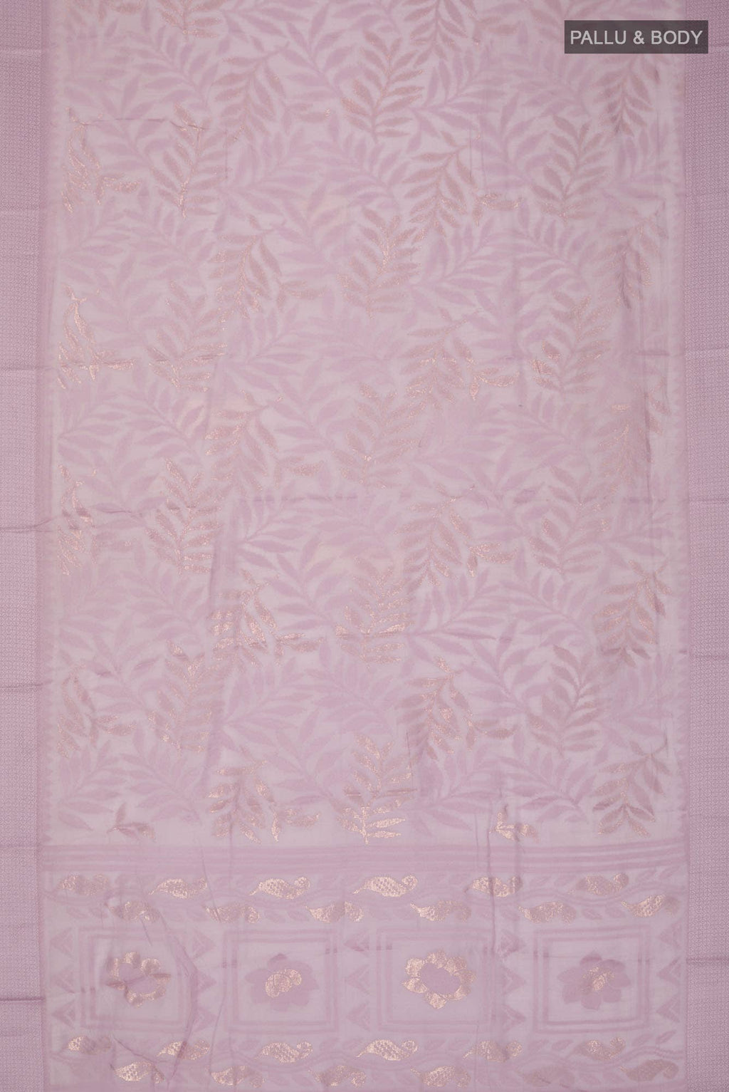 Rose Gold Blended Silk Cotton Saree