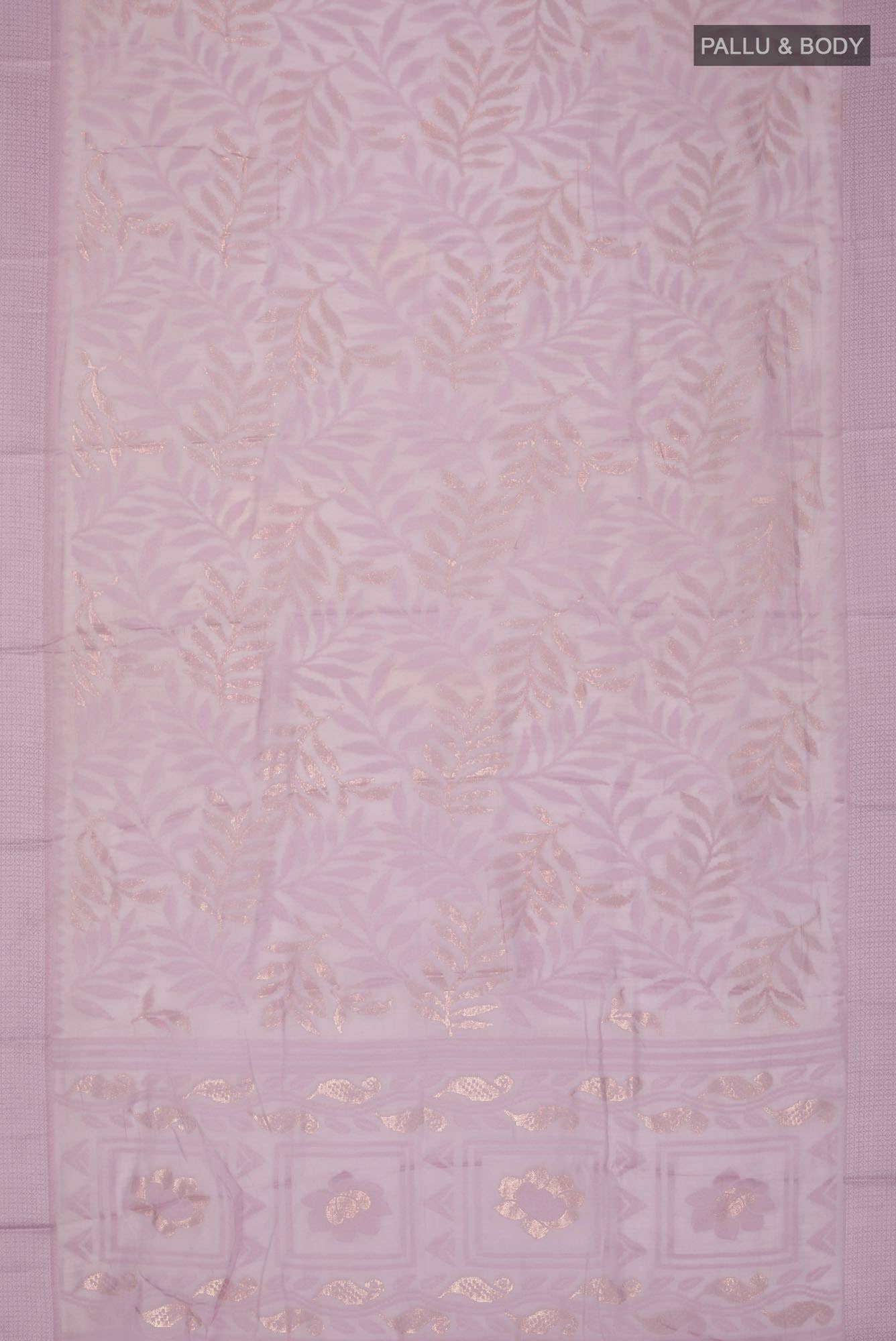 Rose Gold Blended Silk Cotton Saree