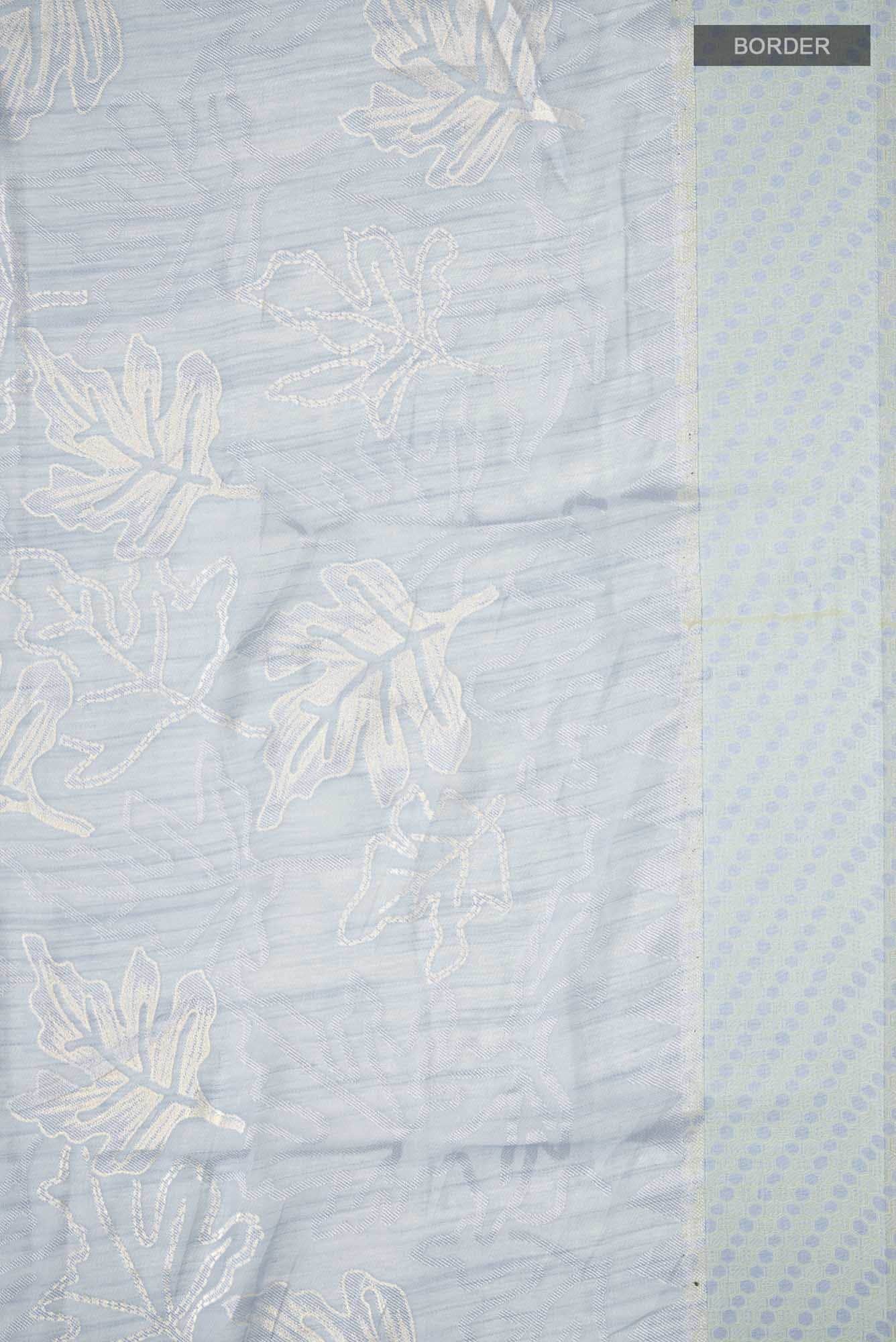 Blue Blended Silk Cotton Saree