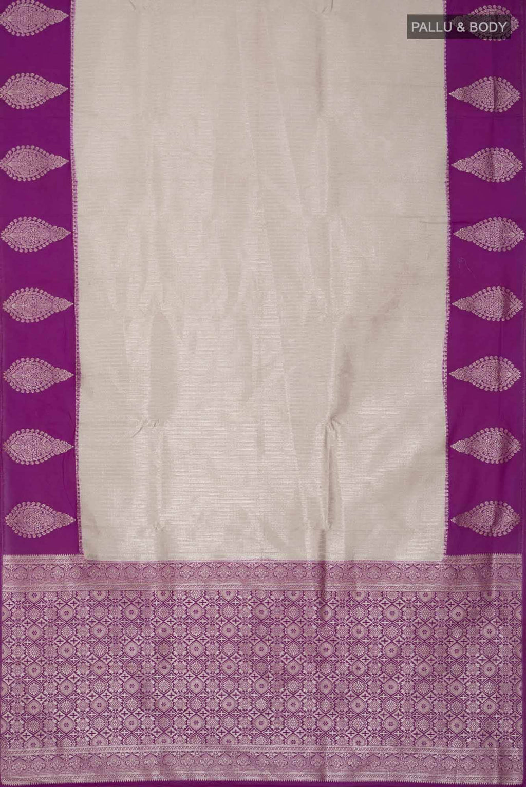 Beige Blended Art Silk Saree