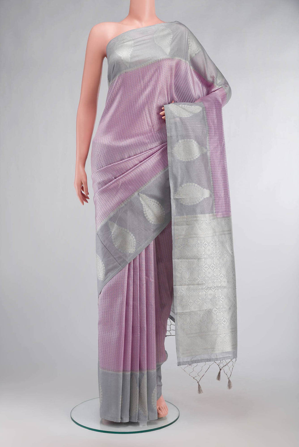 Pink Blended Art Silk Saree
