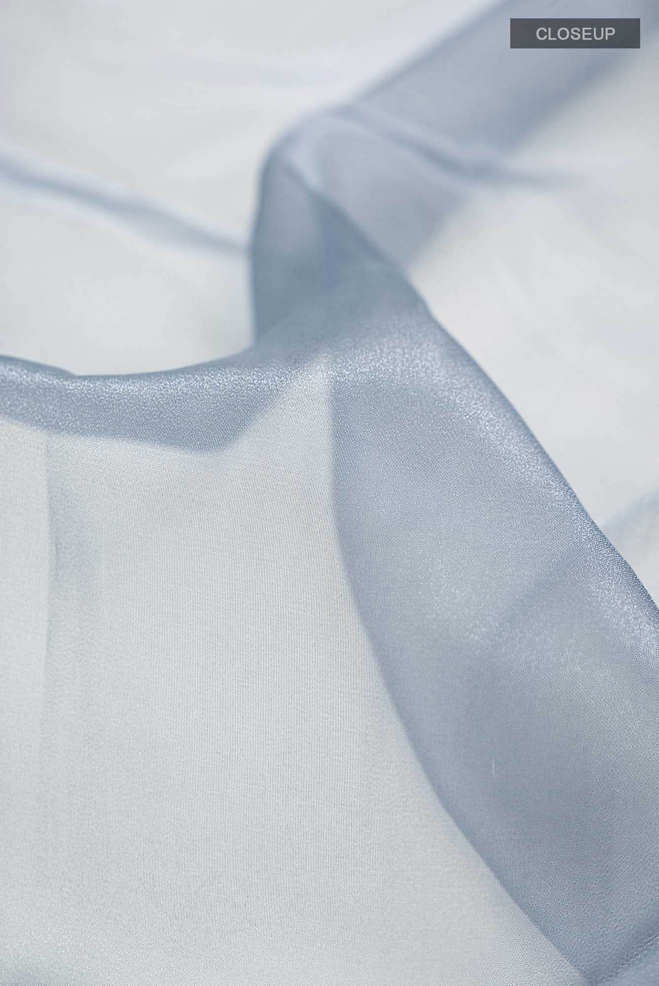 Blue Blended Organza Silk Saree