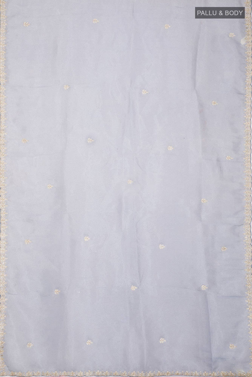 Blue Blended Organza Silk Saree