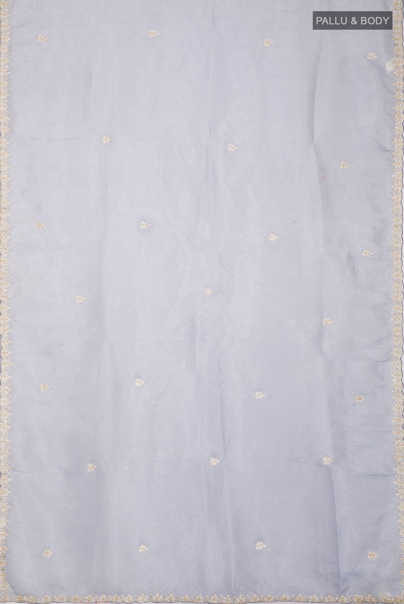 Blue Blended Organza Silk Saree