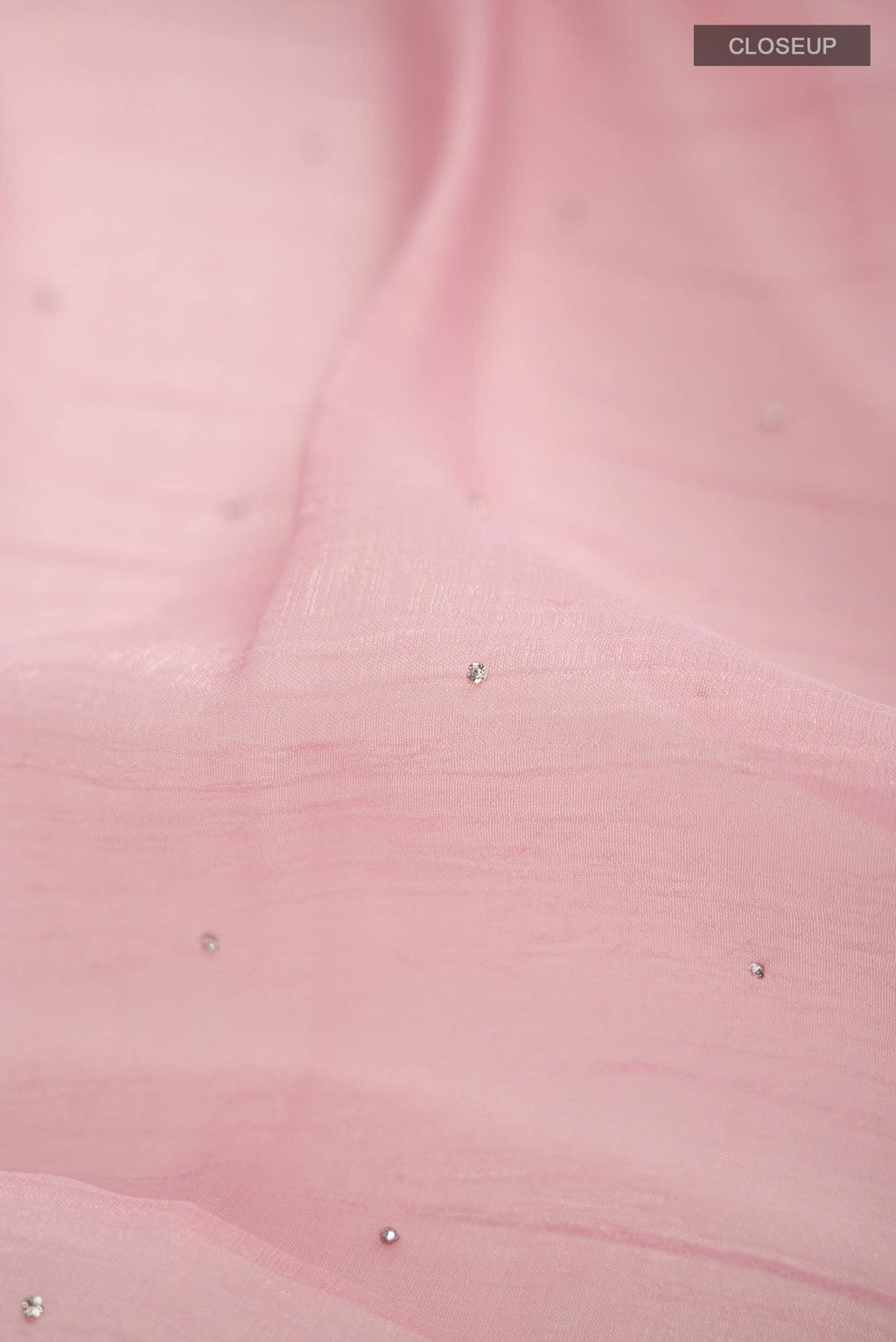 Peach Blended Chiffon Saree