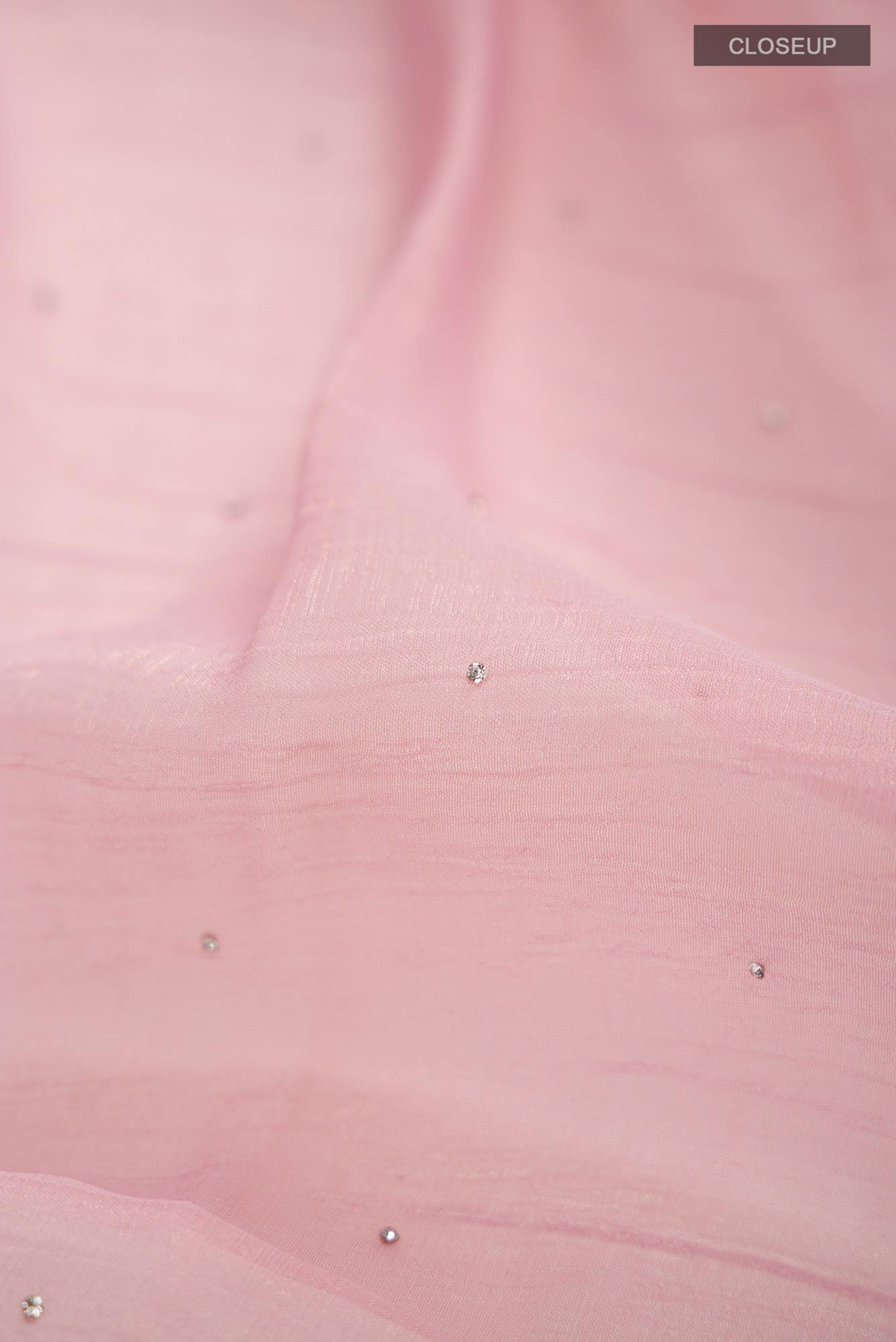 Peach Blended Chiffon Saree