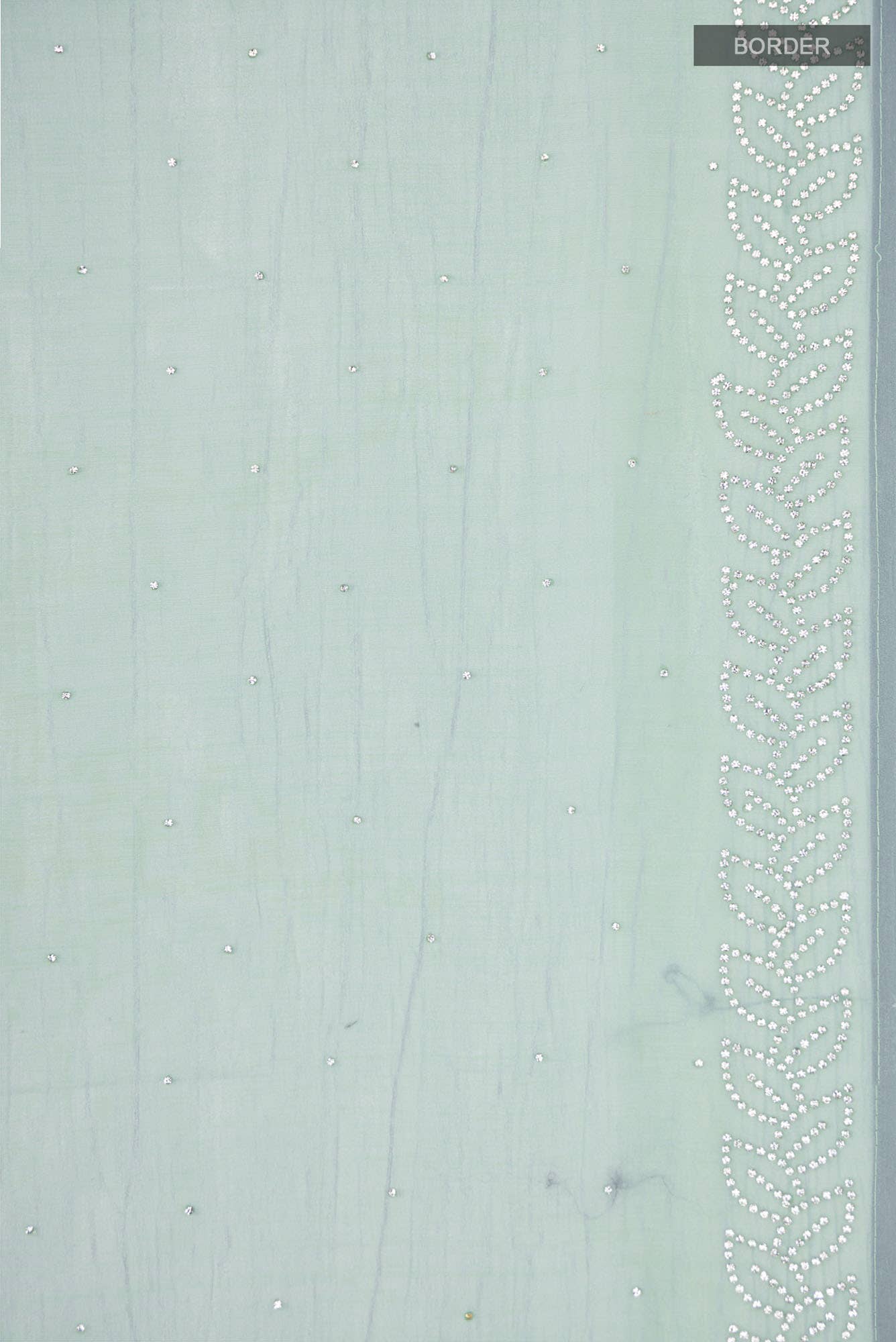 Blue Blended Chiffon Saree