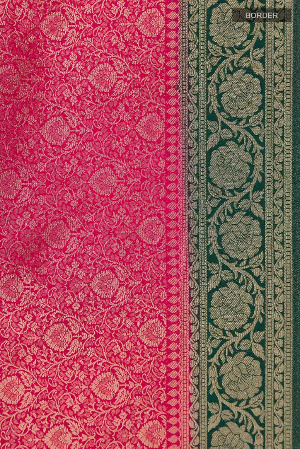 Dark Pink Blended Art Silk Saree