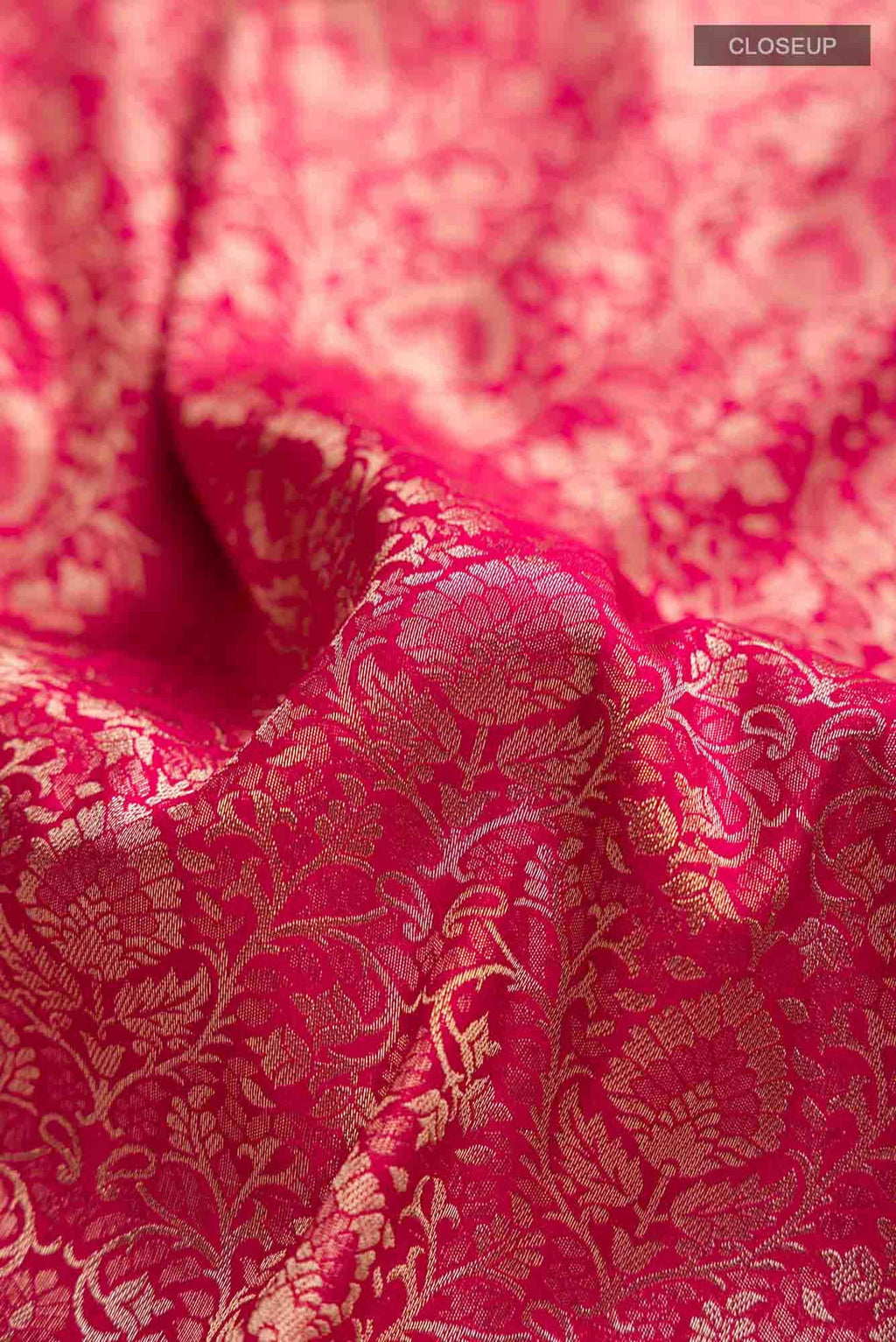 Dark Pink Blended Art Silk Saree