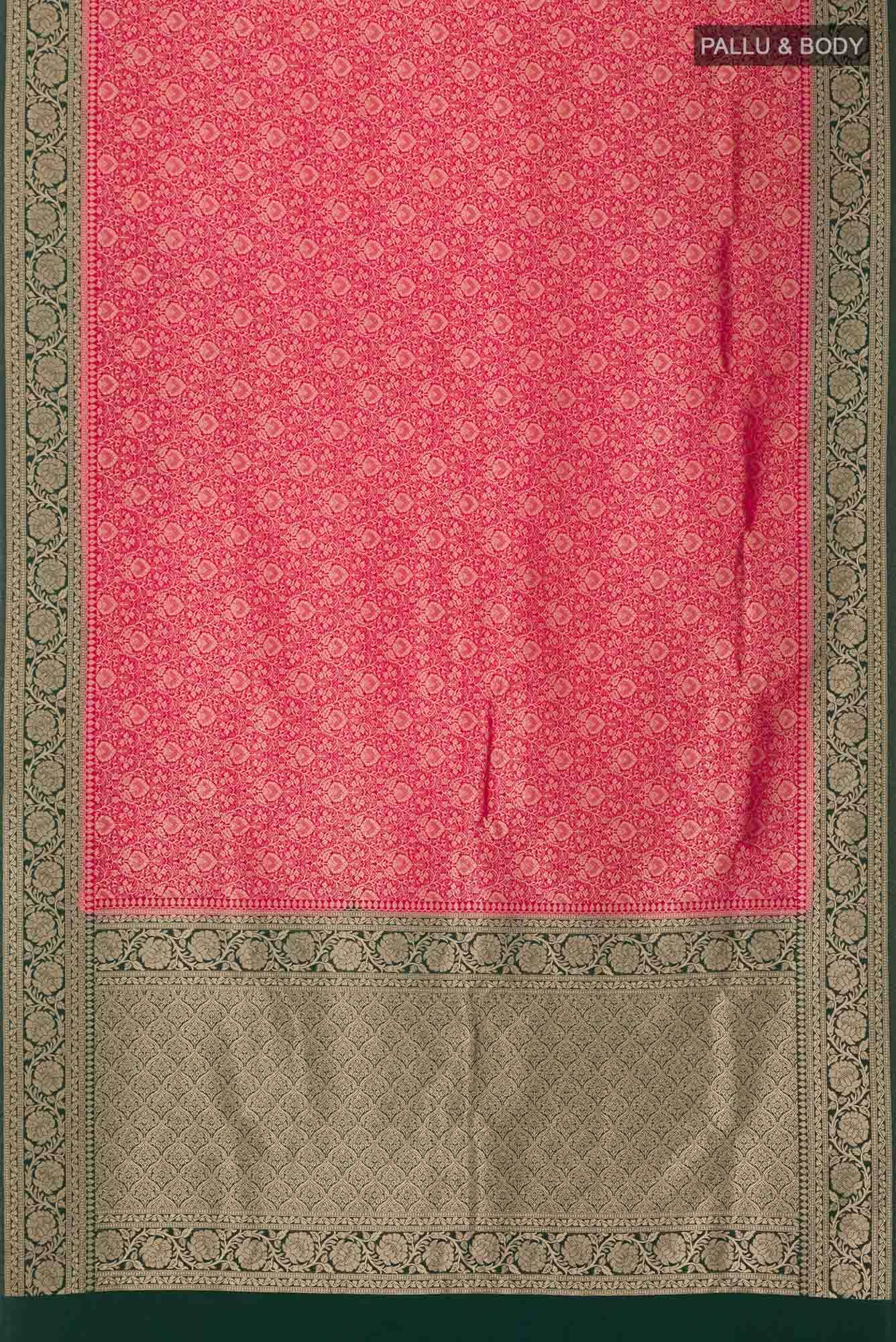 Dark Pink Blended Art Silk Saree