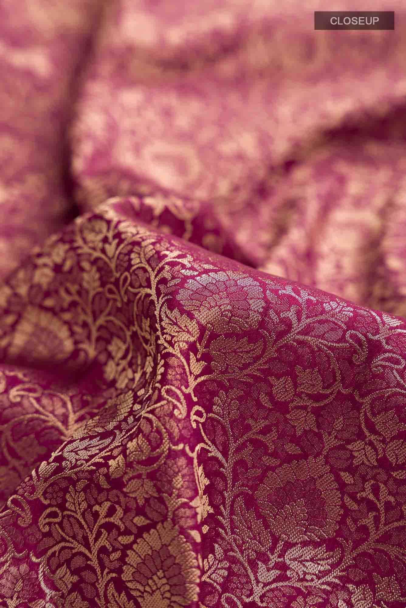 Burgundy Blended Art Silk Saree