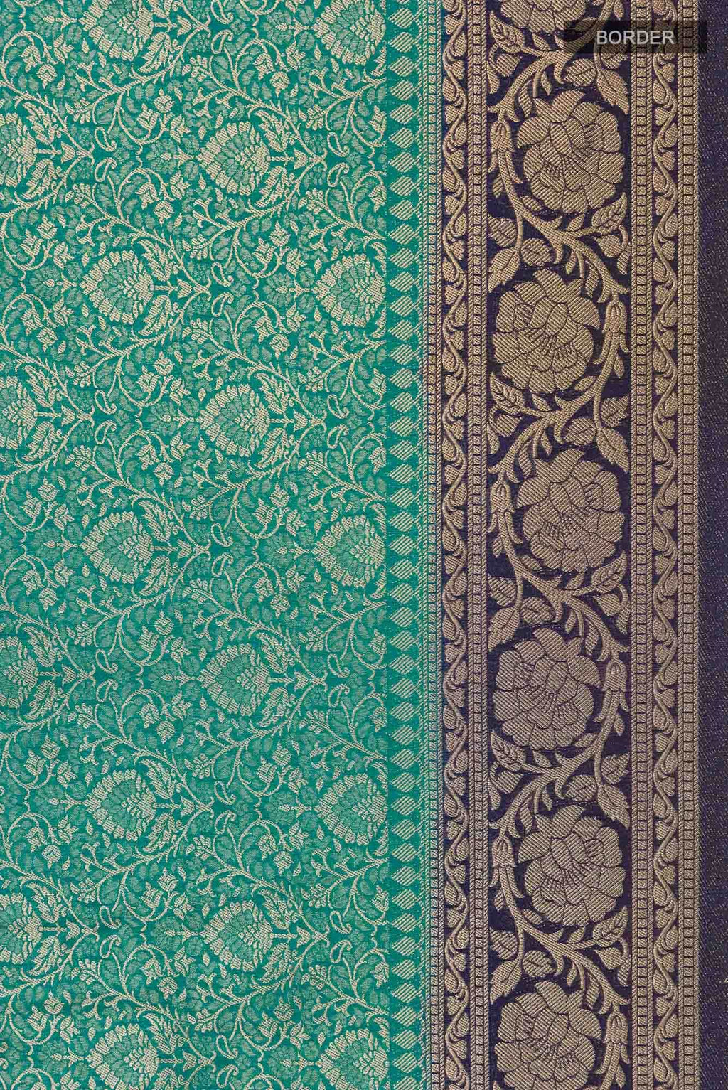 Teal Blended Art Silk Saree