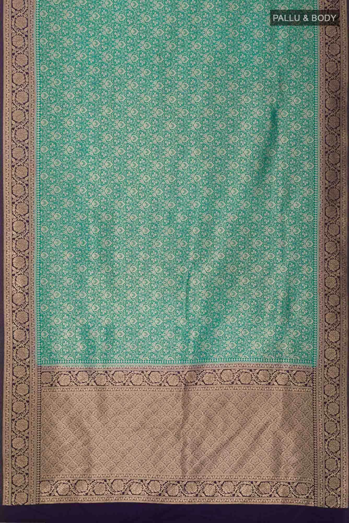 Teal Blended Art Silk Saree