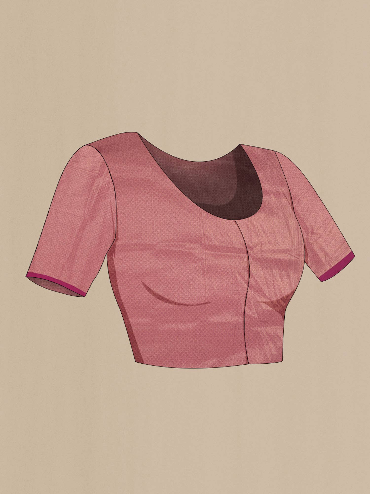 Burgundy Blended Art Silk Saree