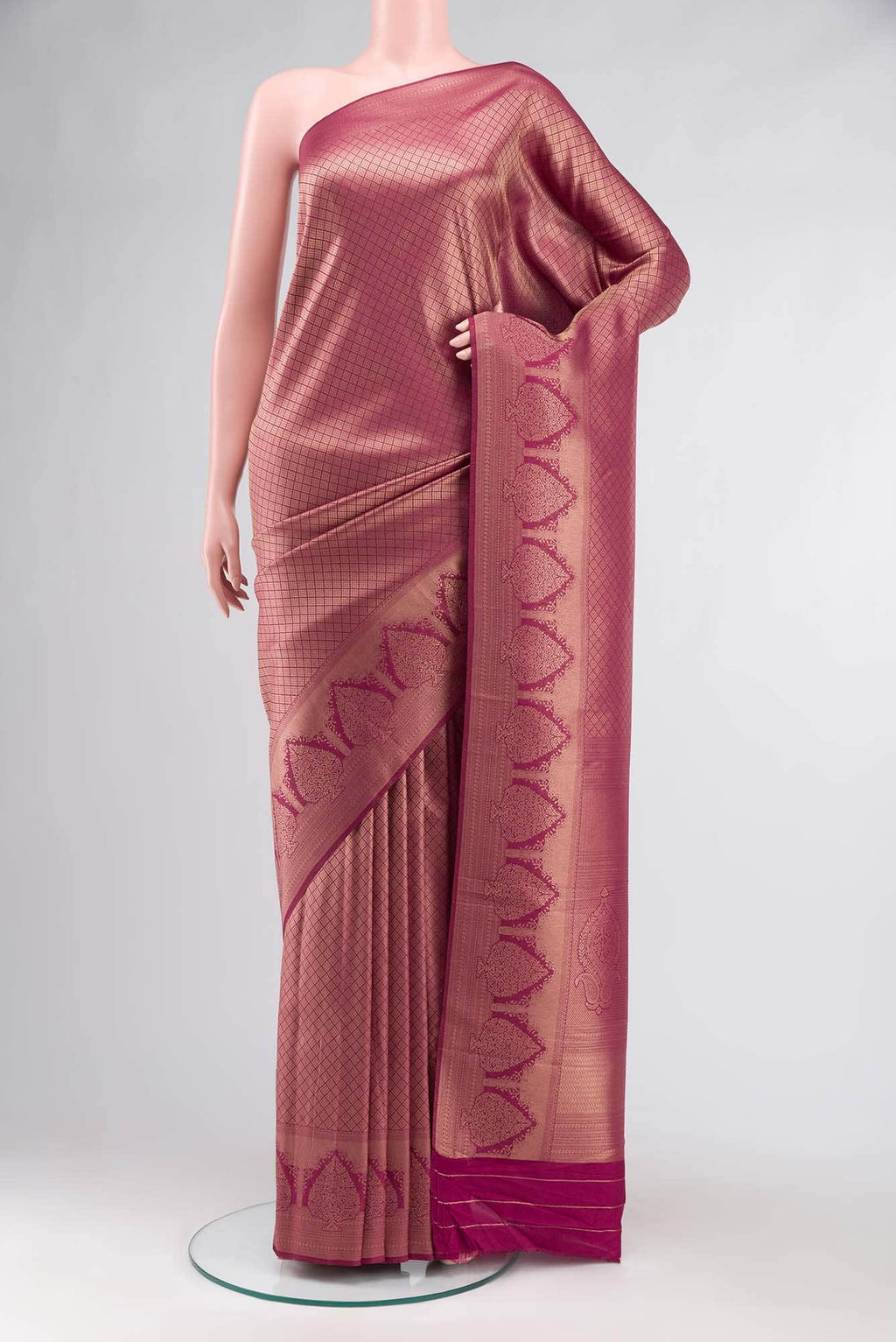 Burgundy Blended Art Silk Saree