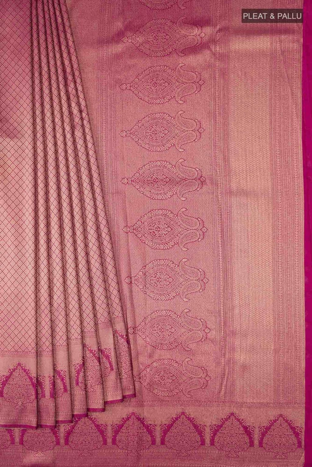 Burgundy Blended Art Silk Saree