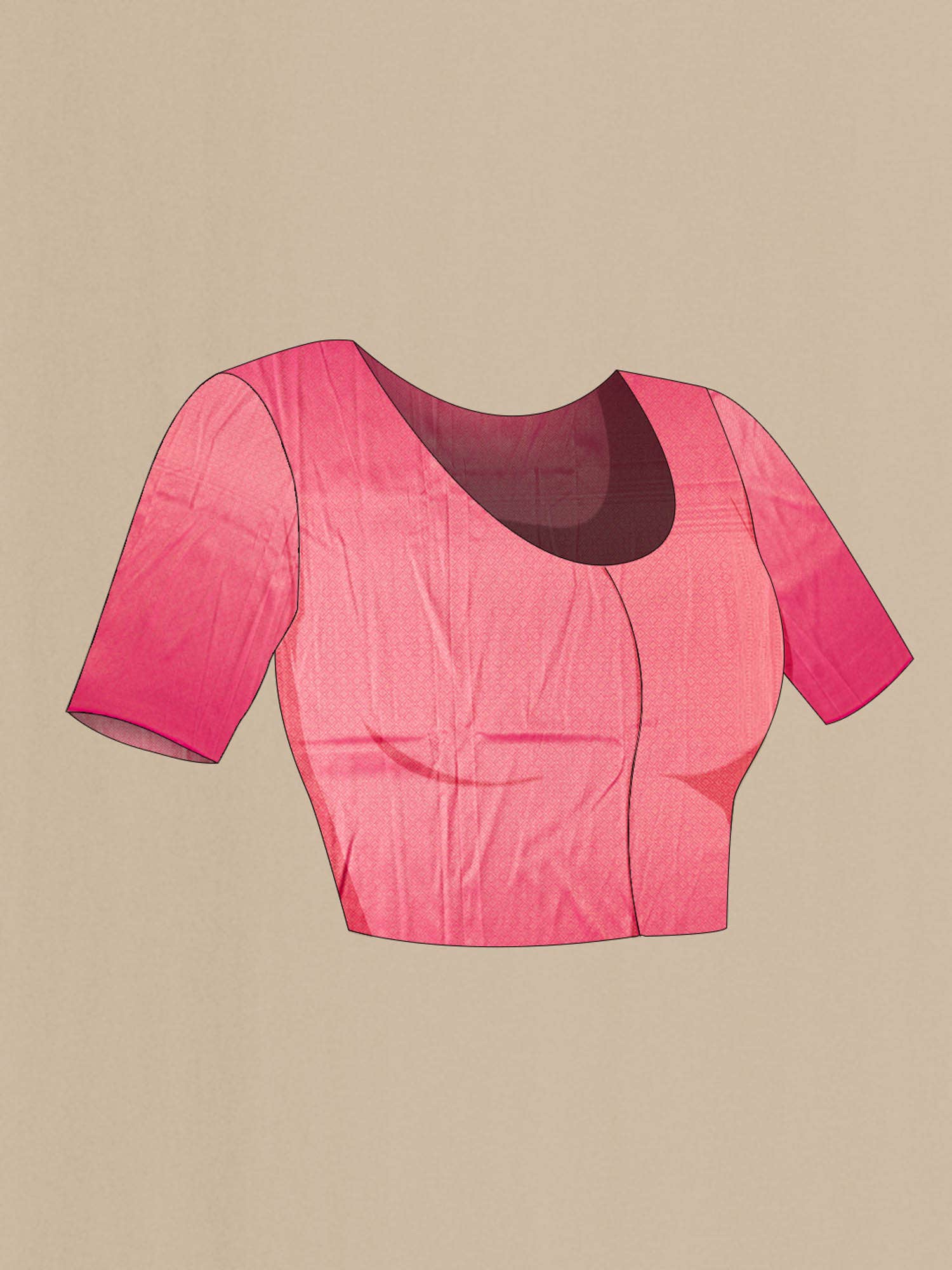 Pink Blended Art Silk Saree