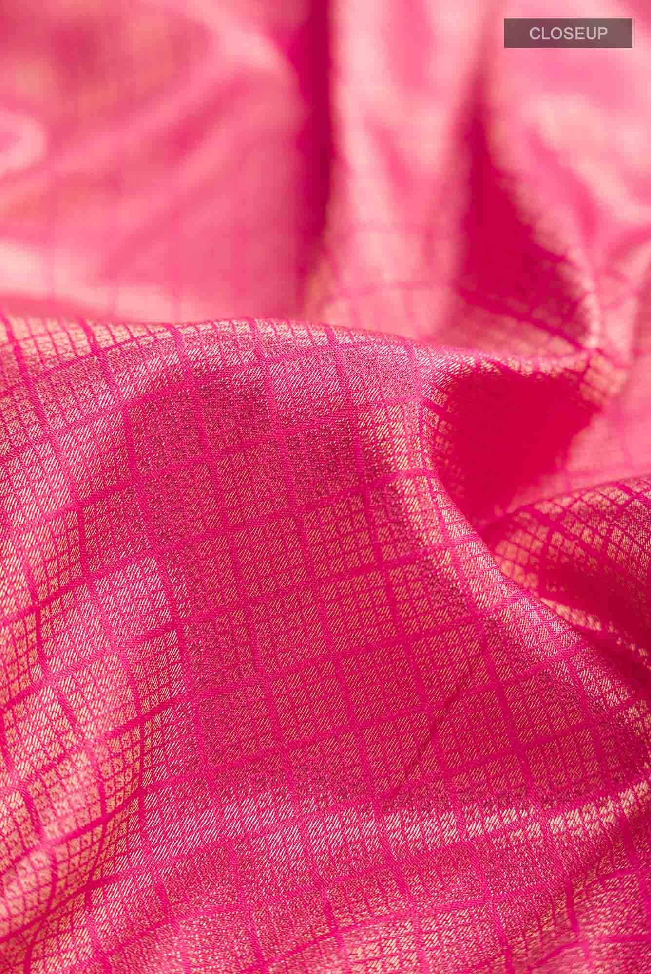 Pink Blended Art Silk Saree