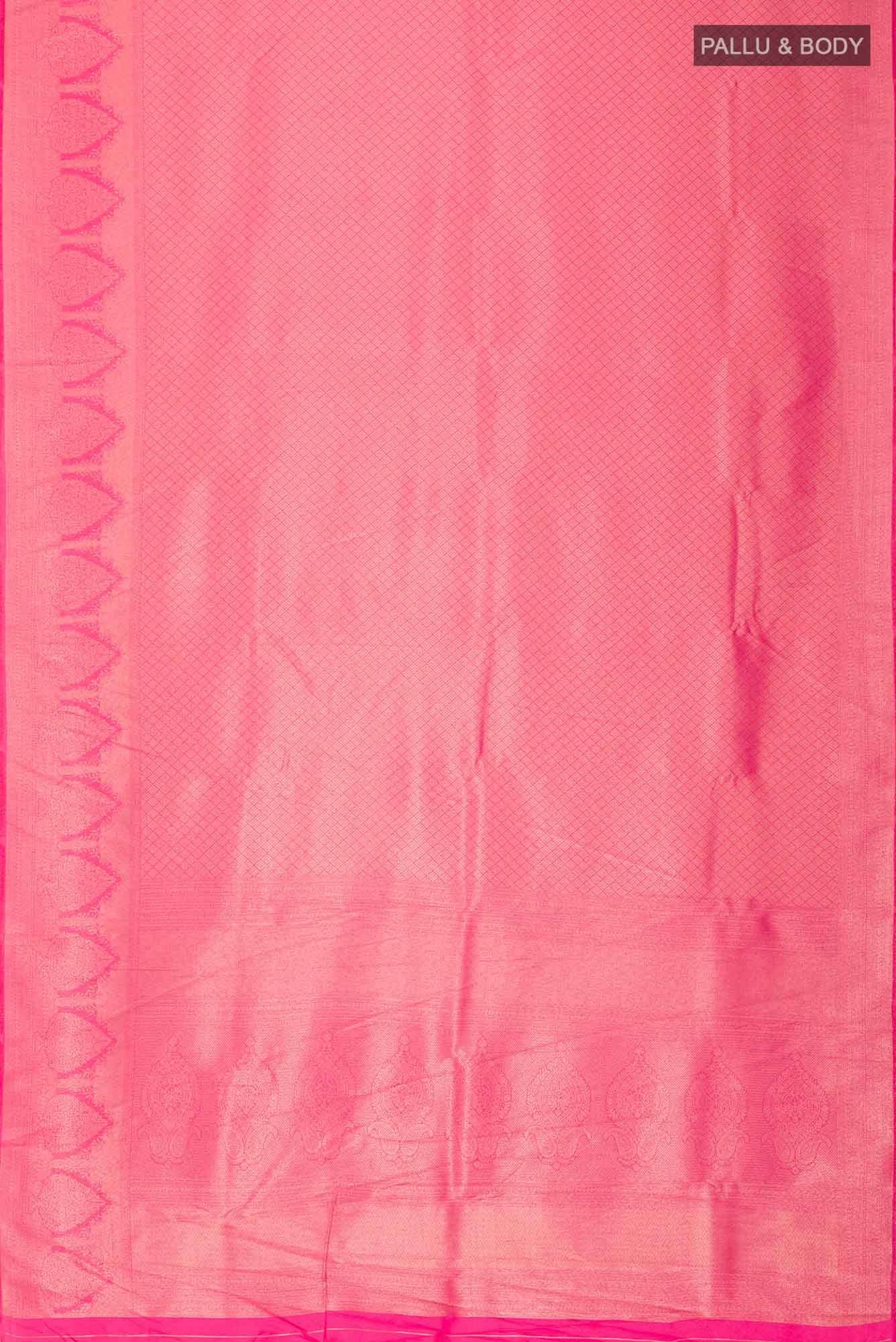 Pink Blended Art Silk Saree