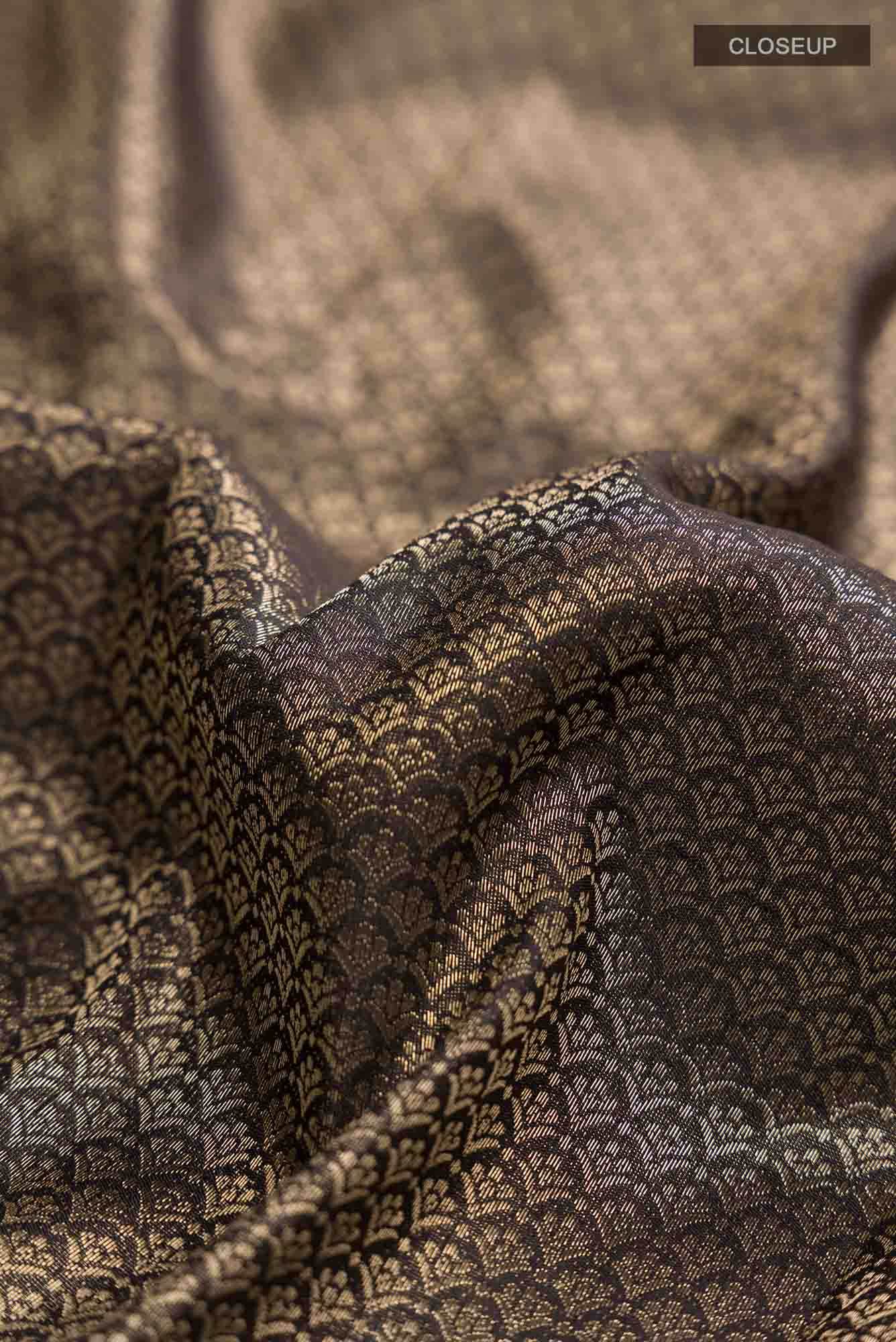 Black Blended Art Silk Saree