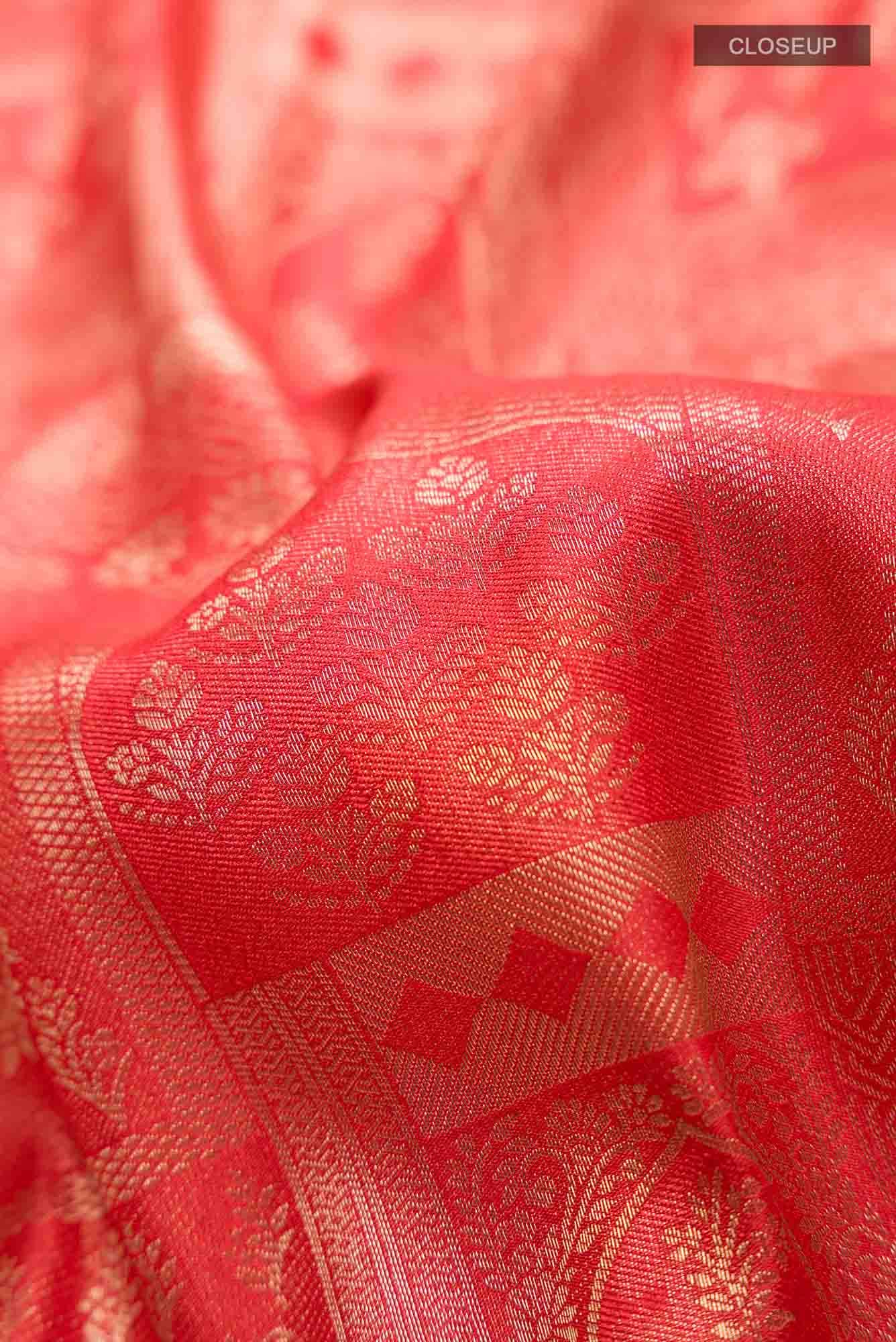 Red Blended Art Silk Saree