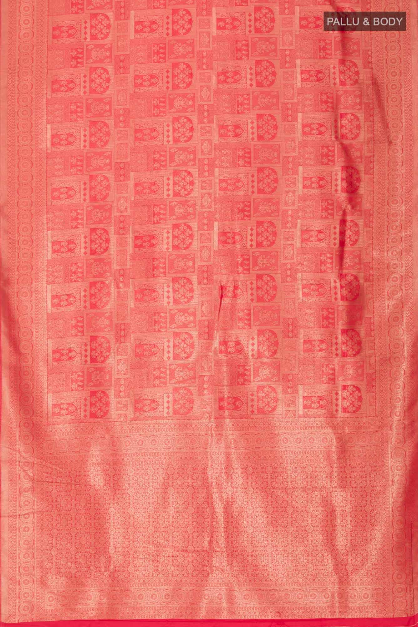 Red Blended Art Silk Saree