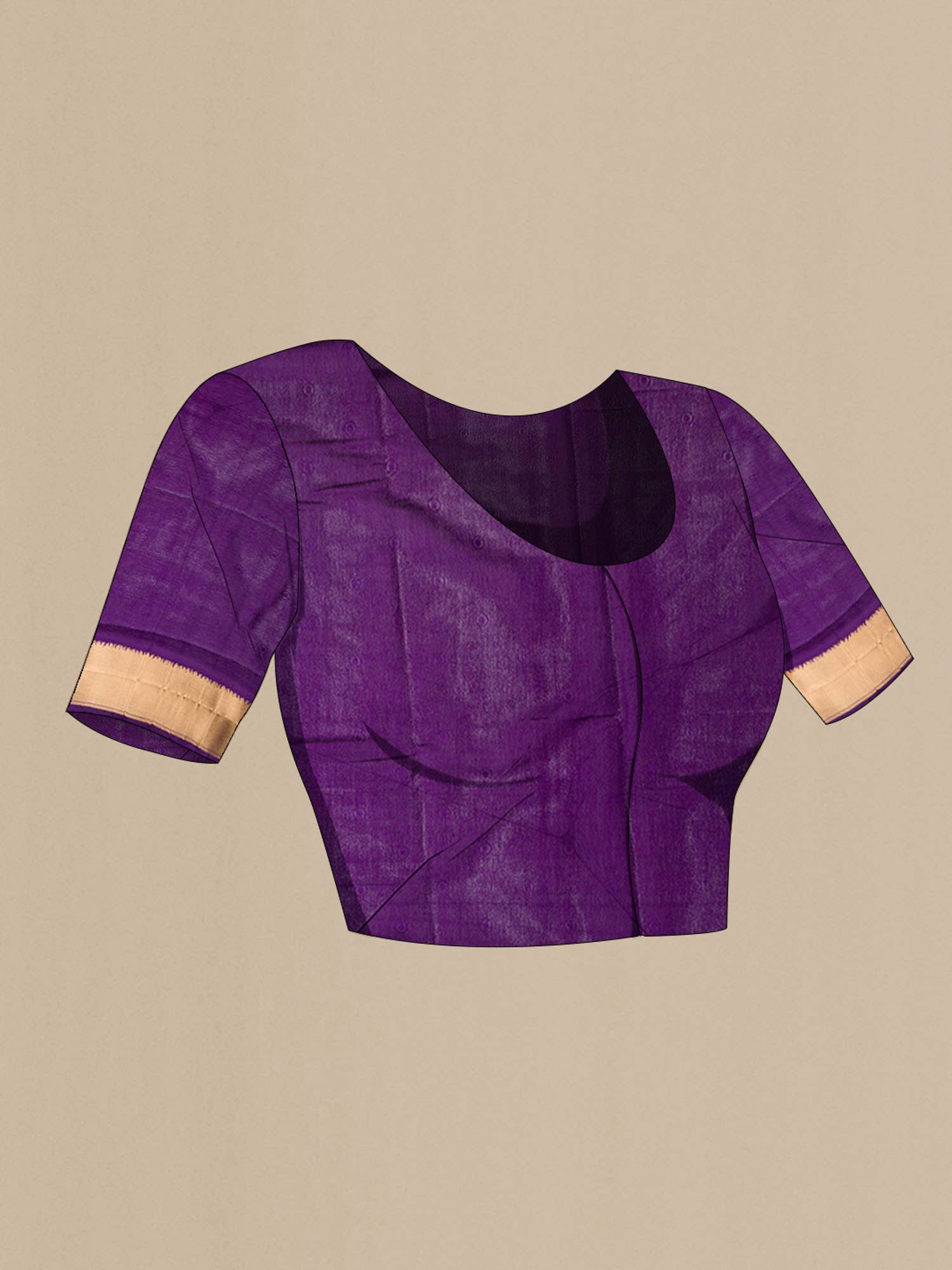 Violet Blended Tussar Silk Saree