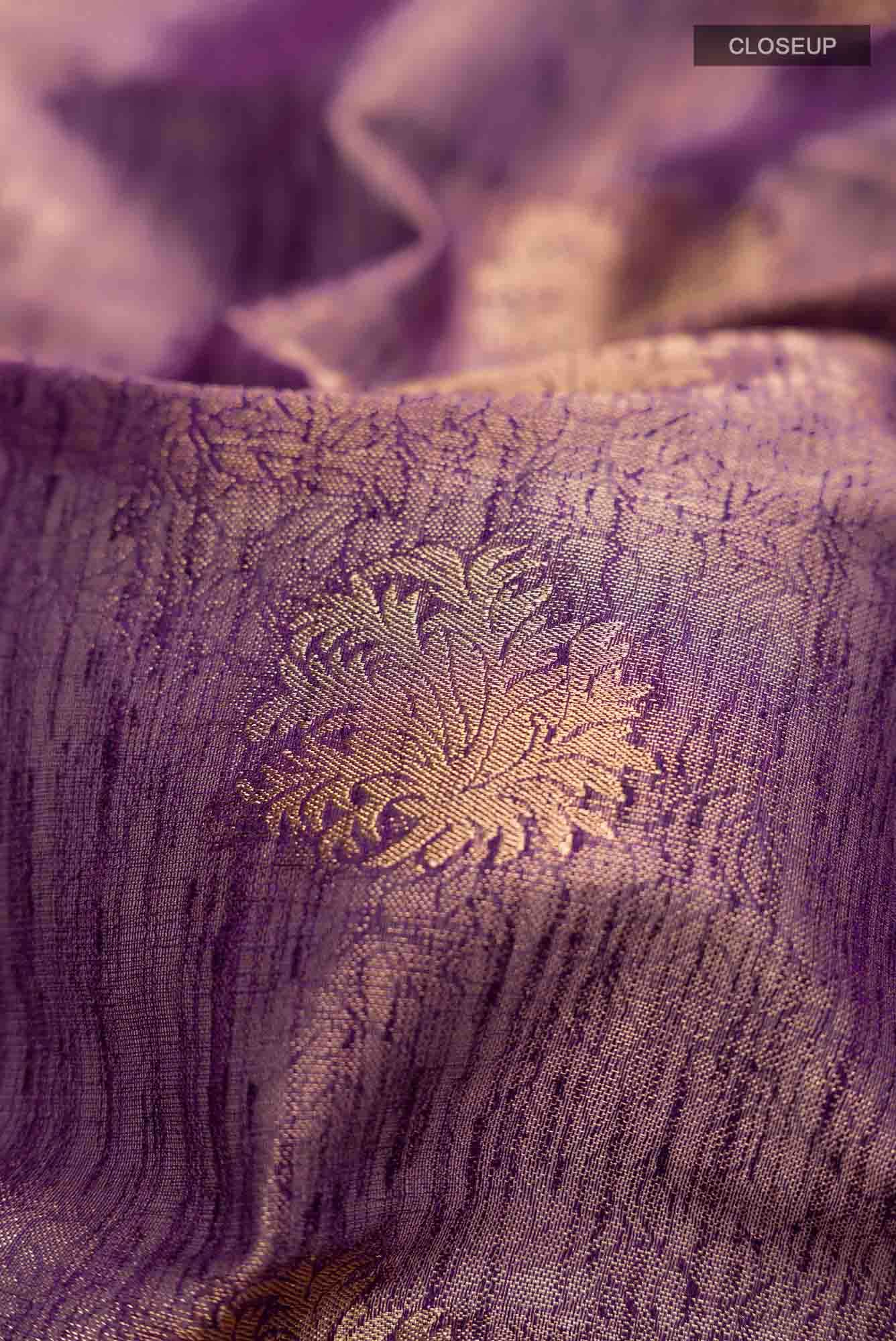 Violet Blended Tussar Silk Saree