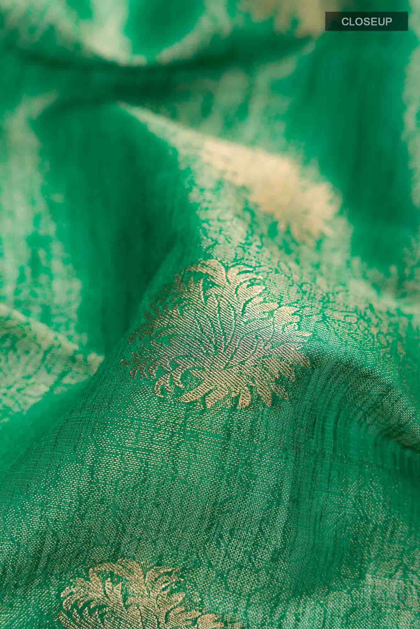 Green Blended Art Silk Saree