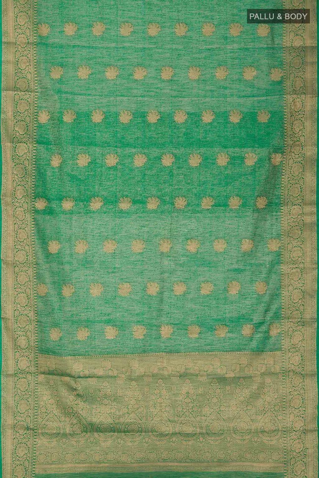 Green Blended Art Silk Saree