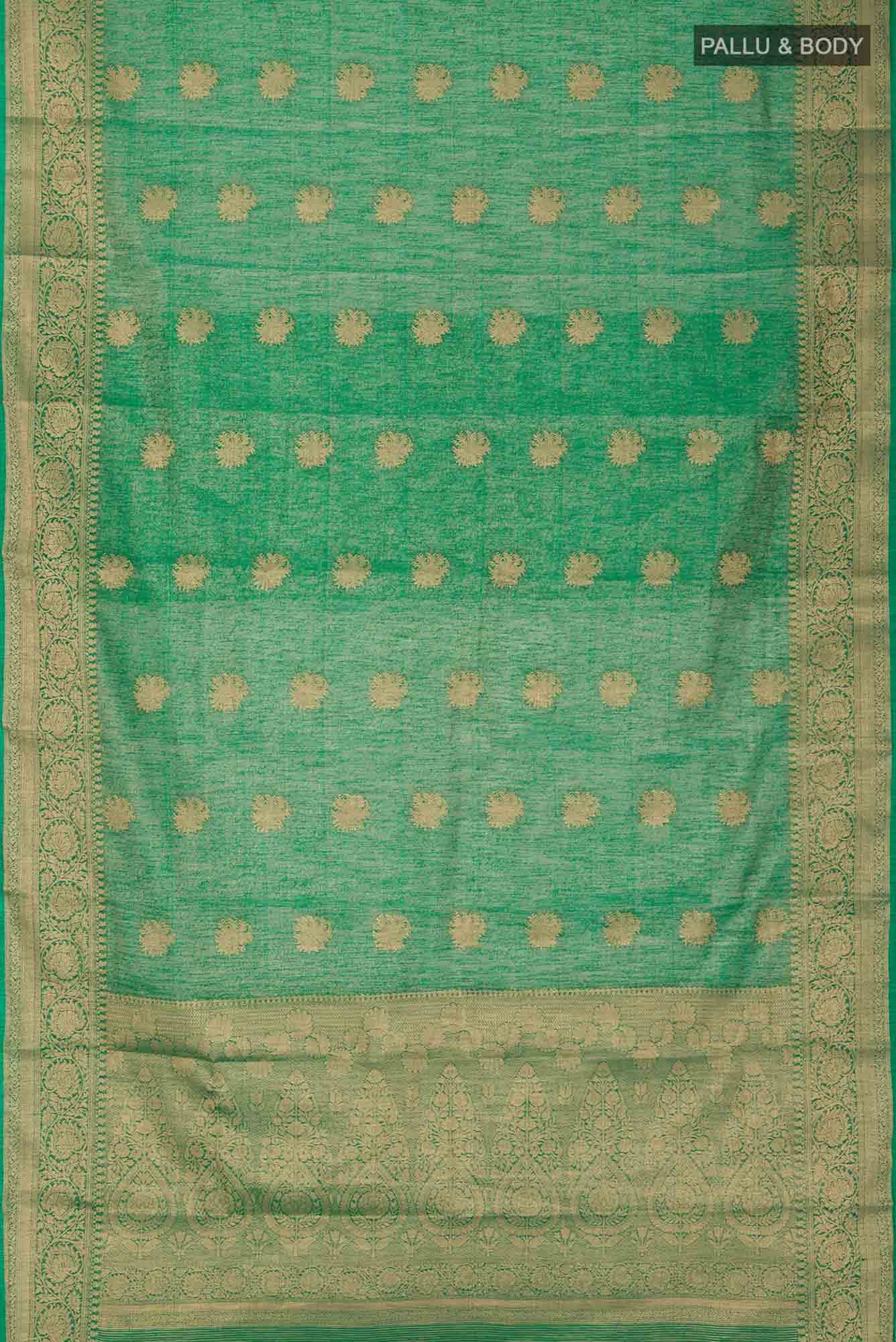 Green Blended Art Silk Saree