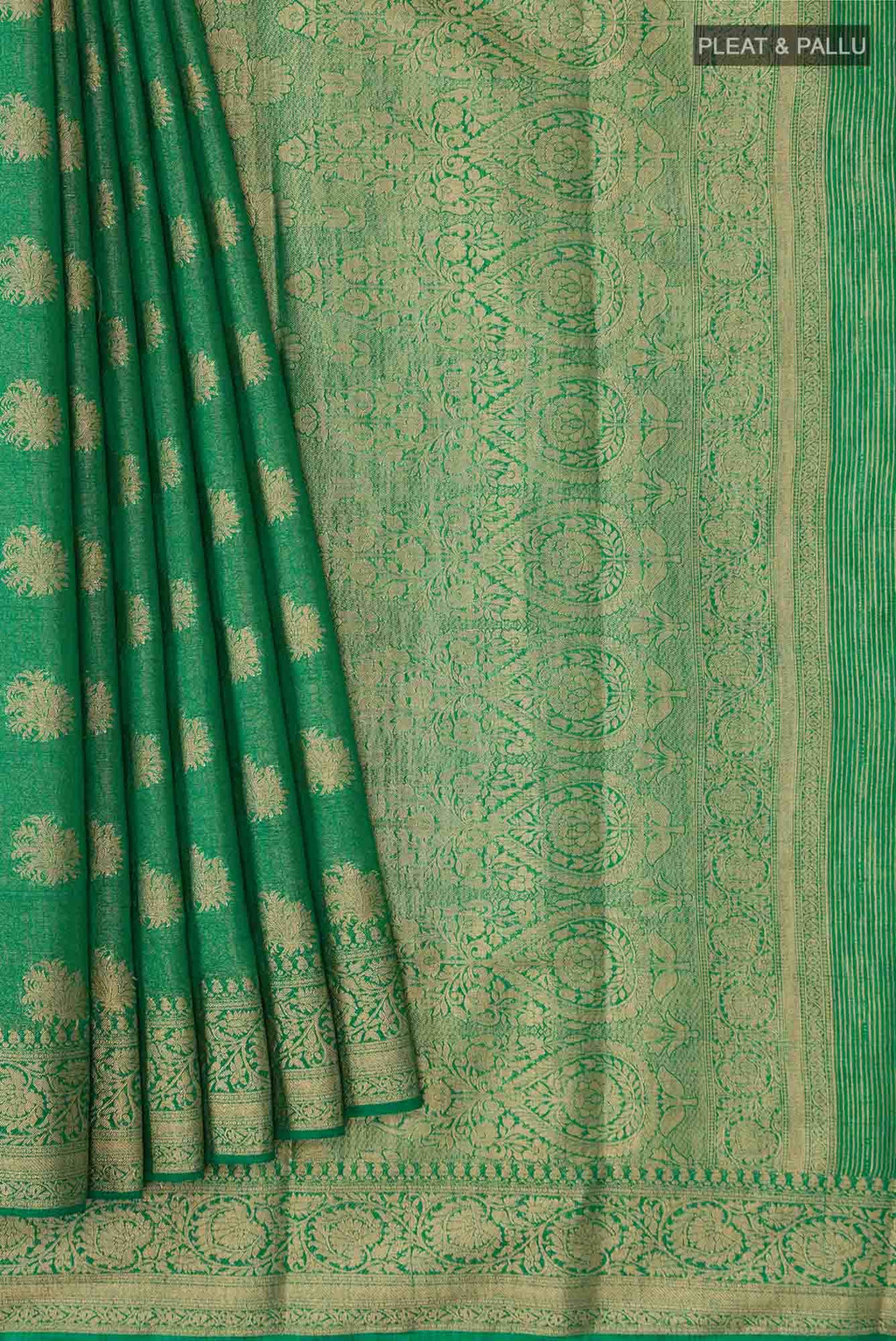 Green Blended Art Silk Saree