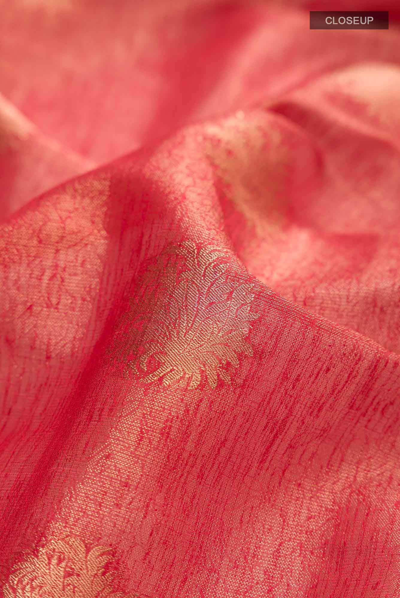 Red Blended Art Silk Saree