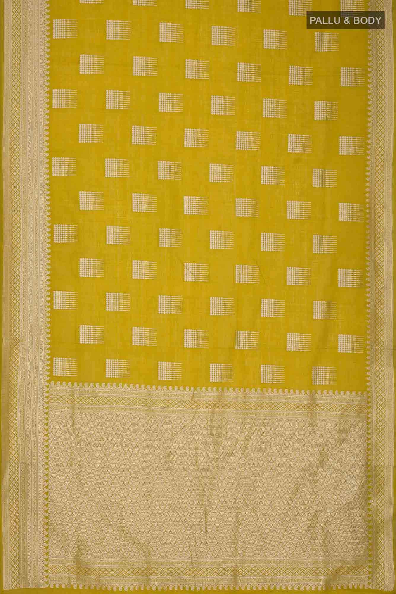 Green Blended Tussar Silk Saree