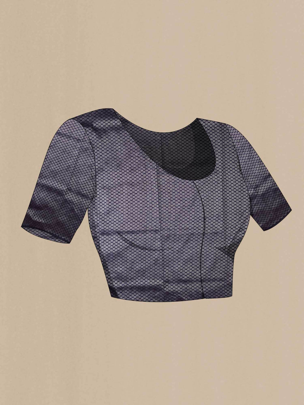 Navy Blue Blended Tussar Silk Saree