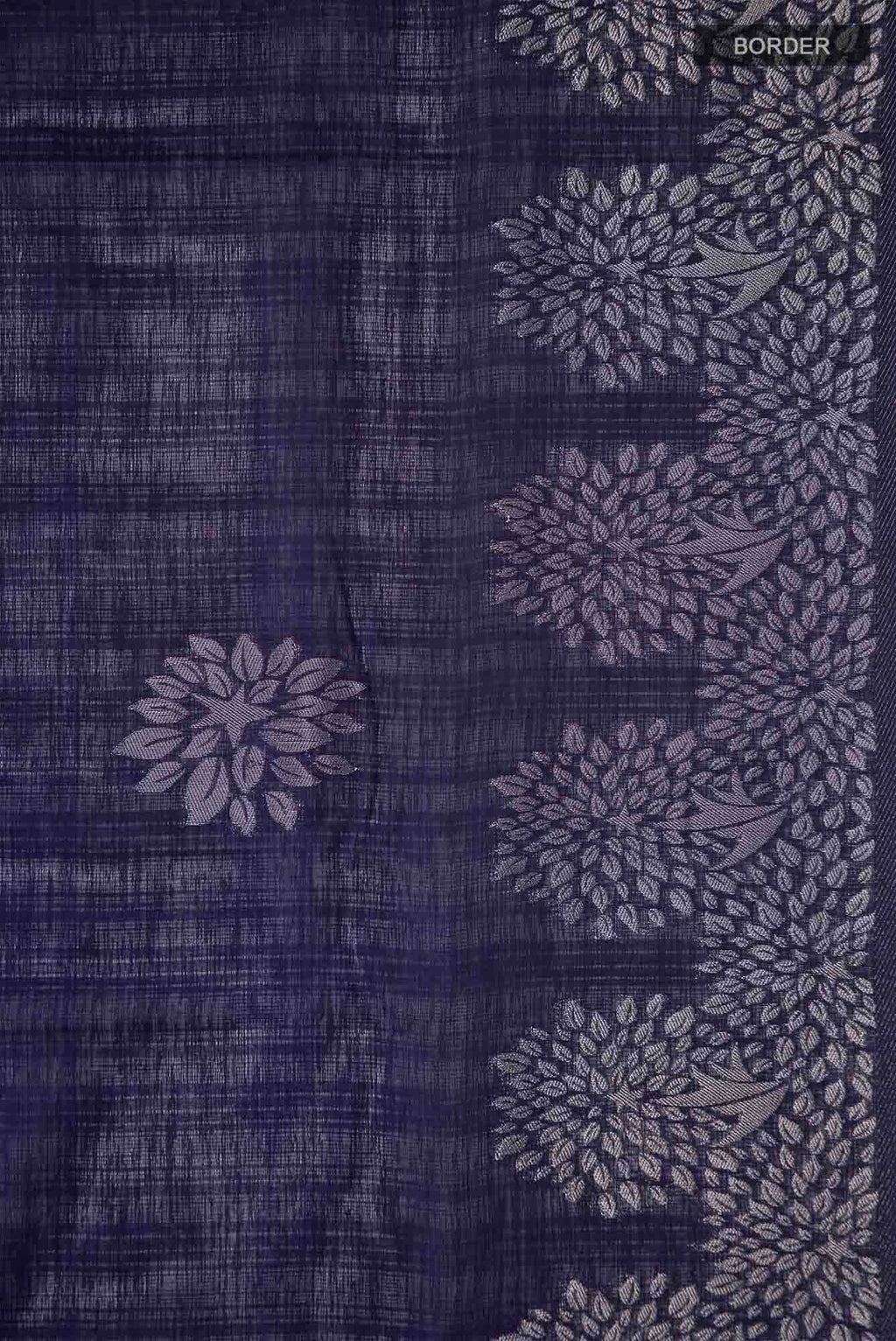 Navy Blue Blended Tussar Silk Saree