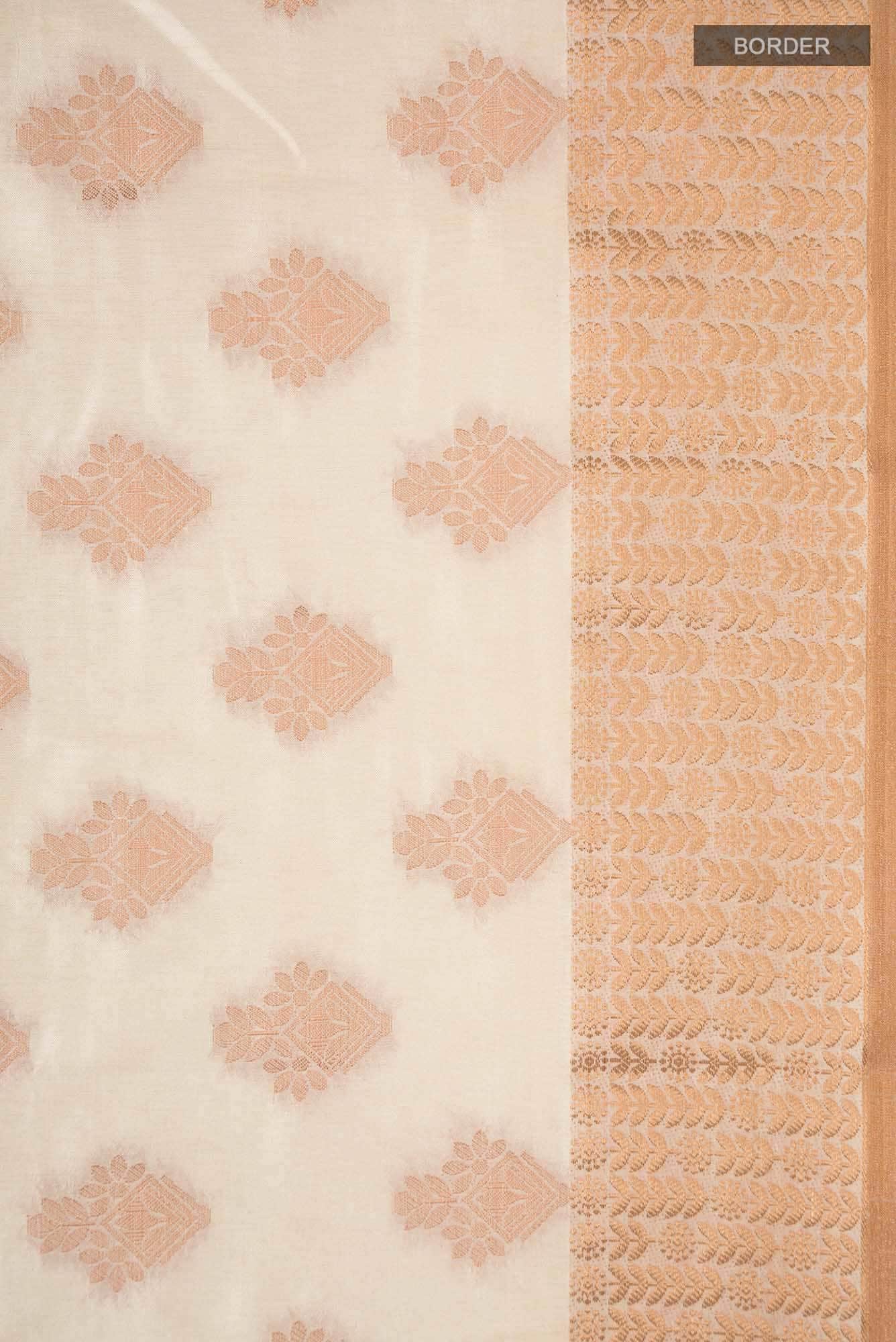 Beige Blended Art Silk Saree