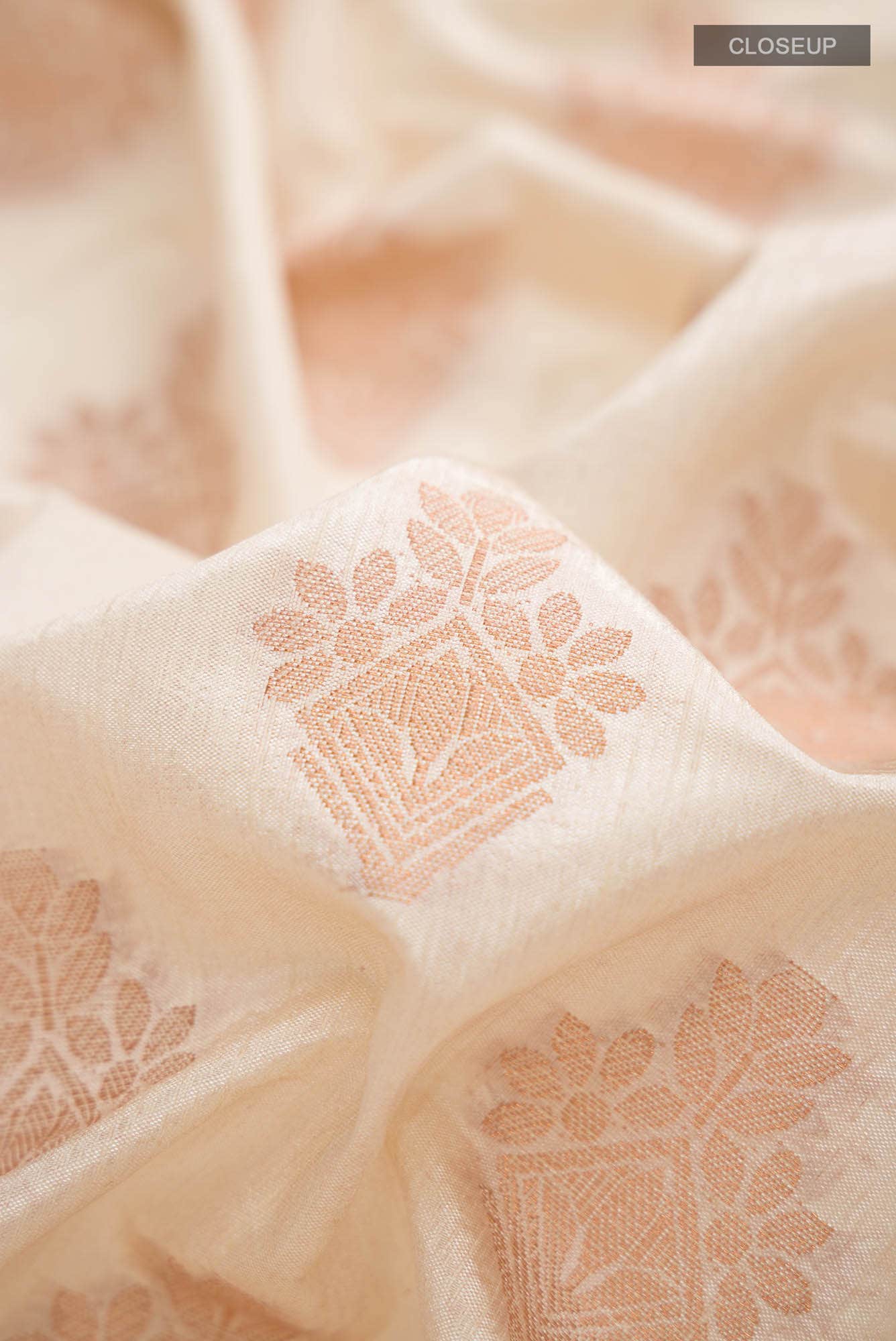 Beige Blended Art Silk Saree