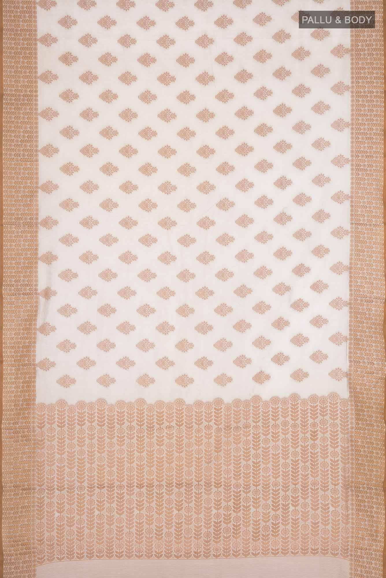 Beige Blended Art Silk Saree