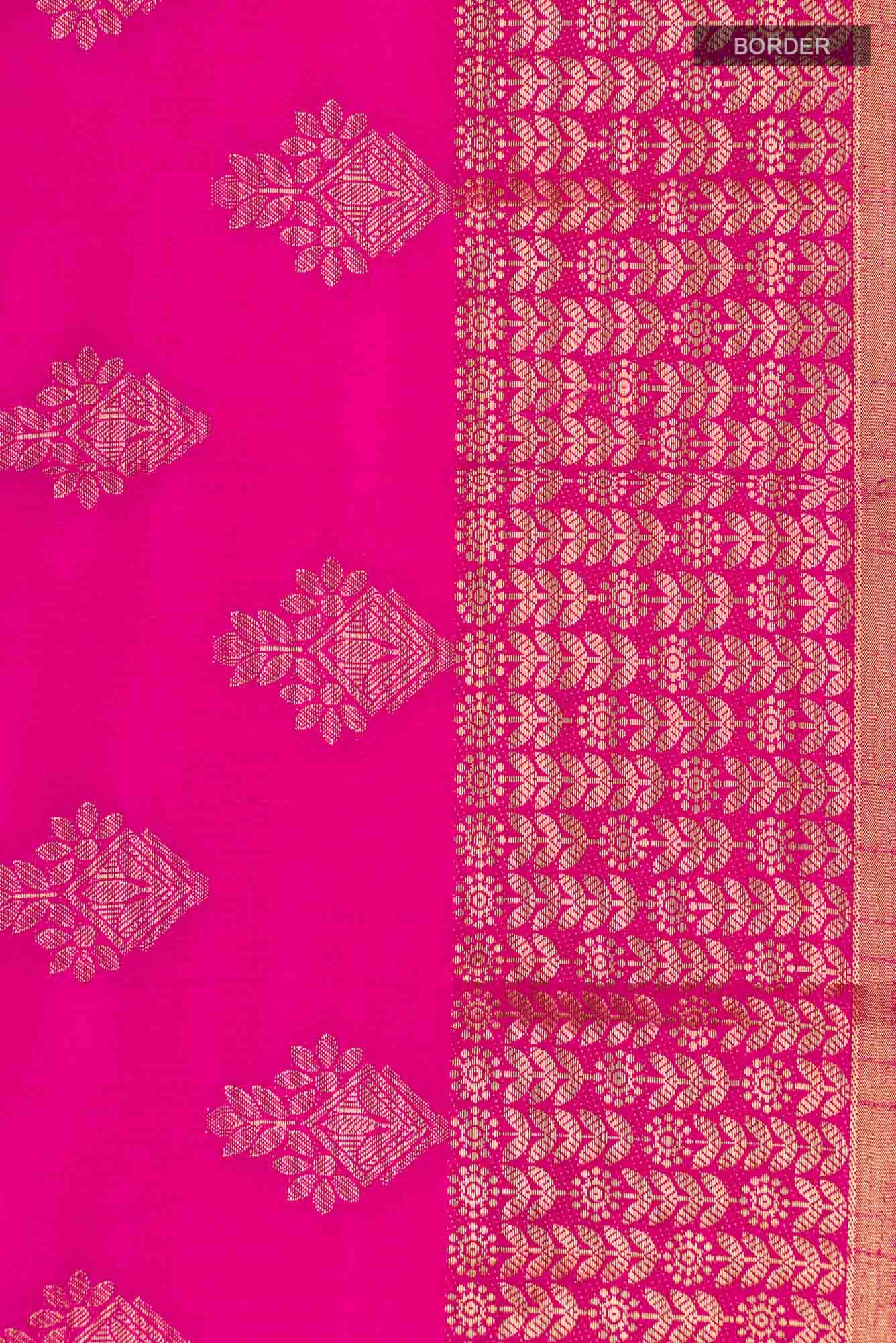 Pink Blended Art Silk Saree