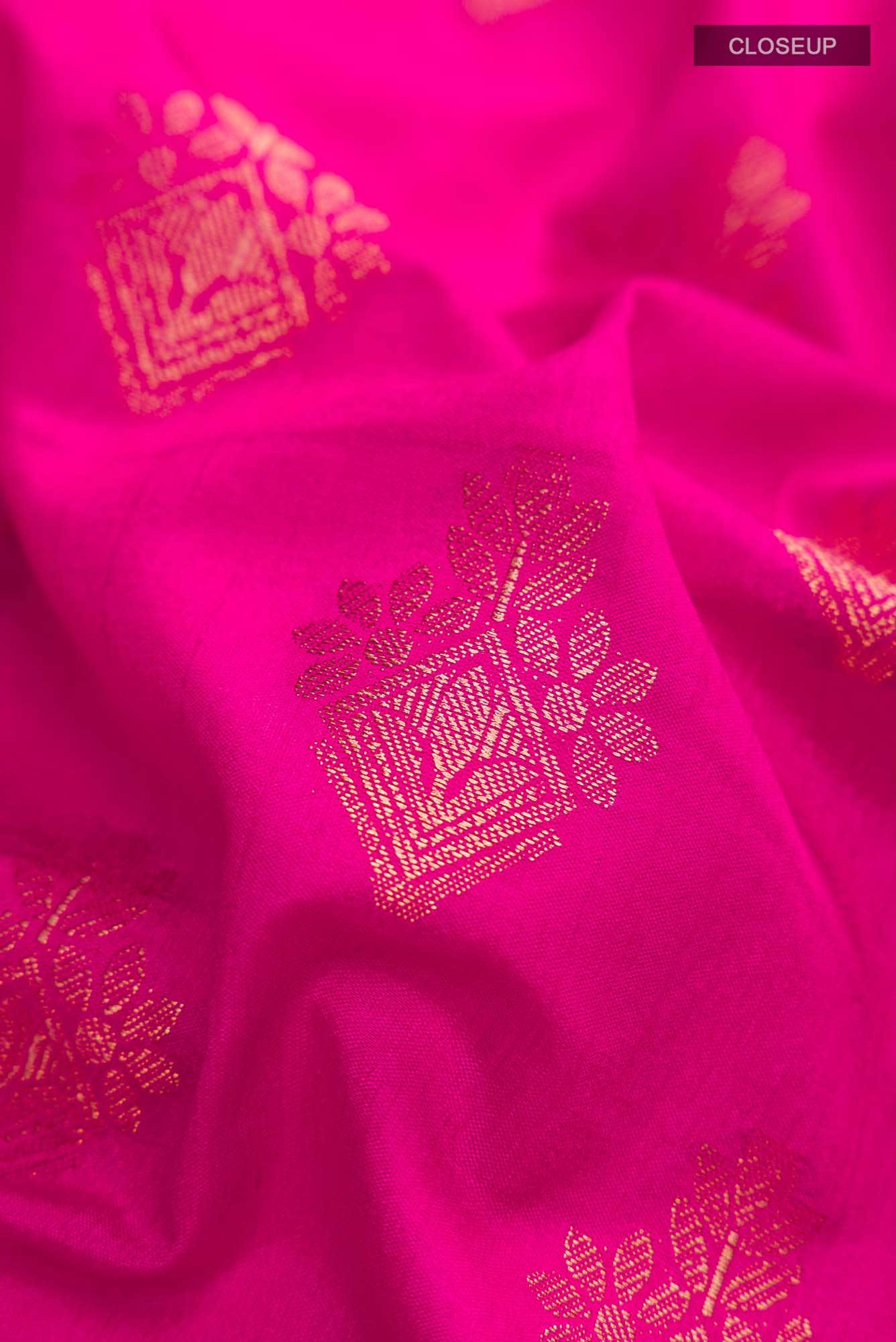 Pink Blended Art Silk Saree