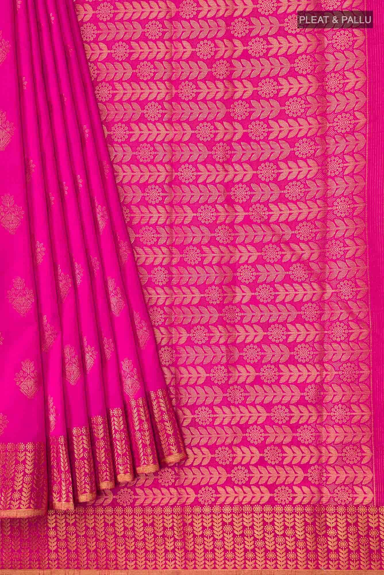 Pink Blended Art Silk Saree