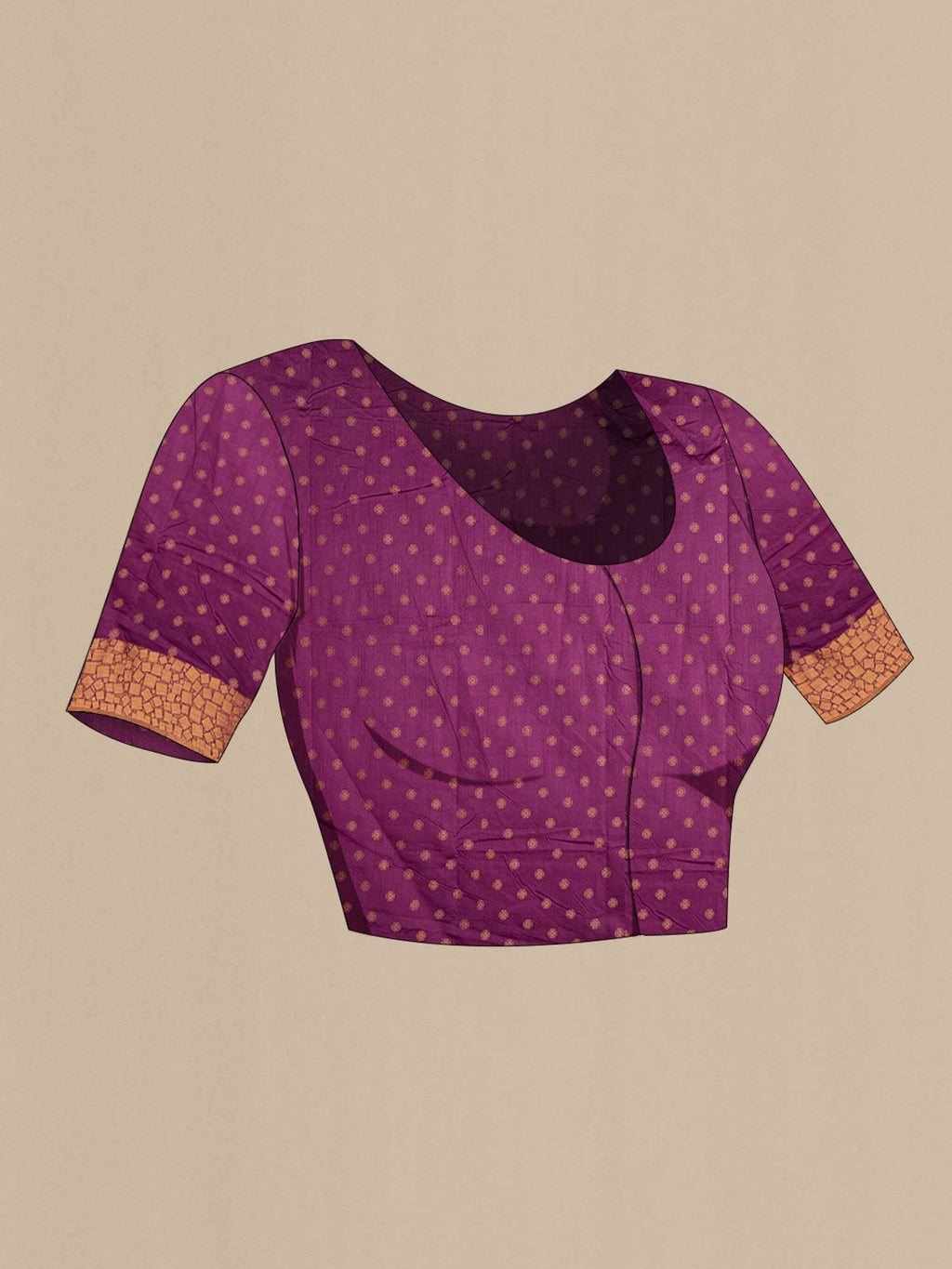 Burgundy Blended Art Silk Saree