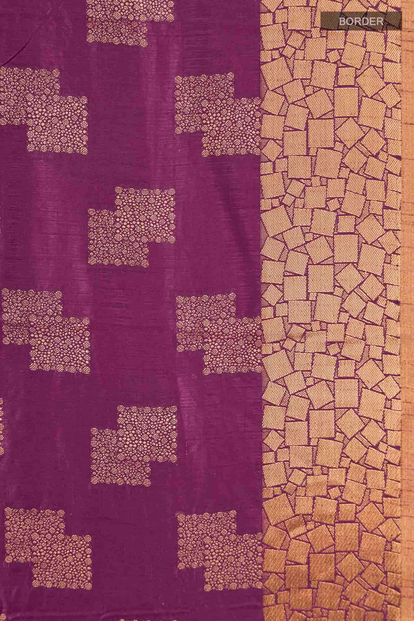 Burgundy Blended Art Silk Saree