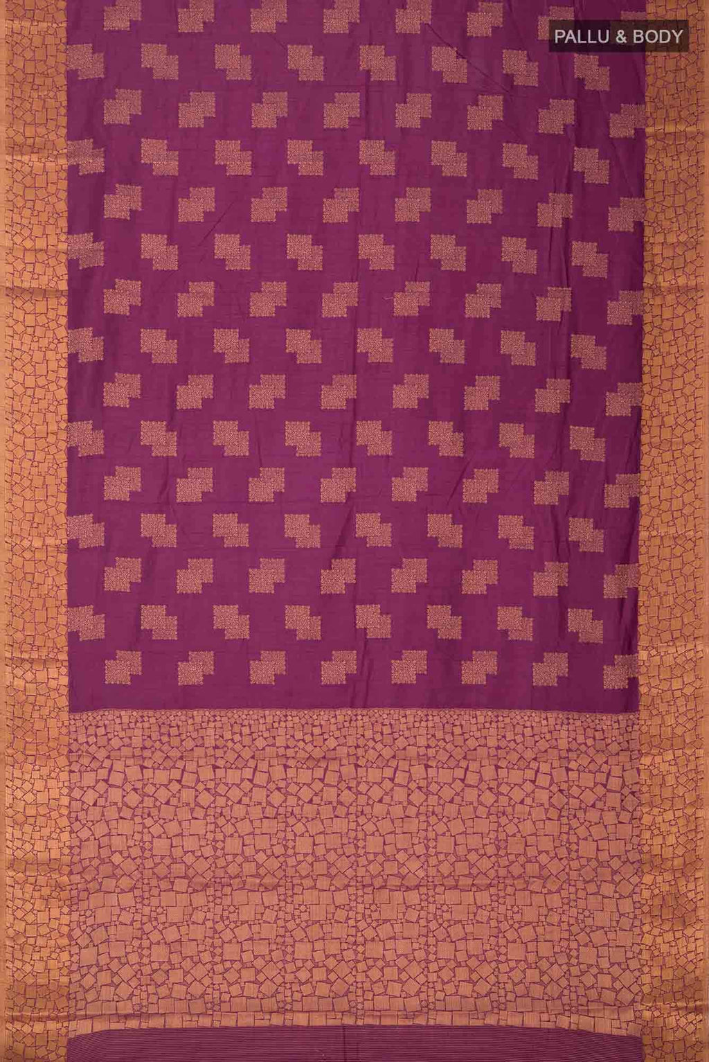 Burgundy Blended Art Silk Saree