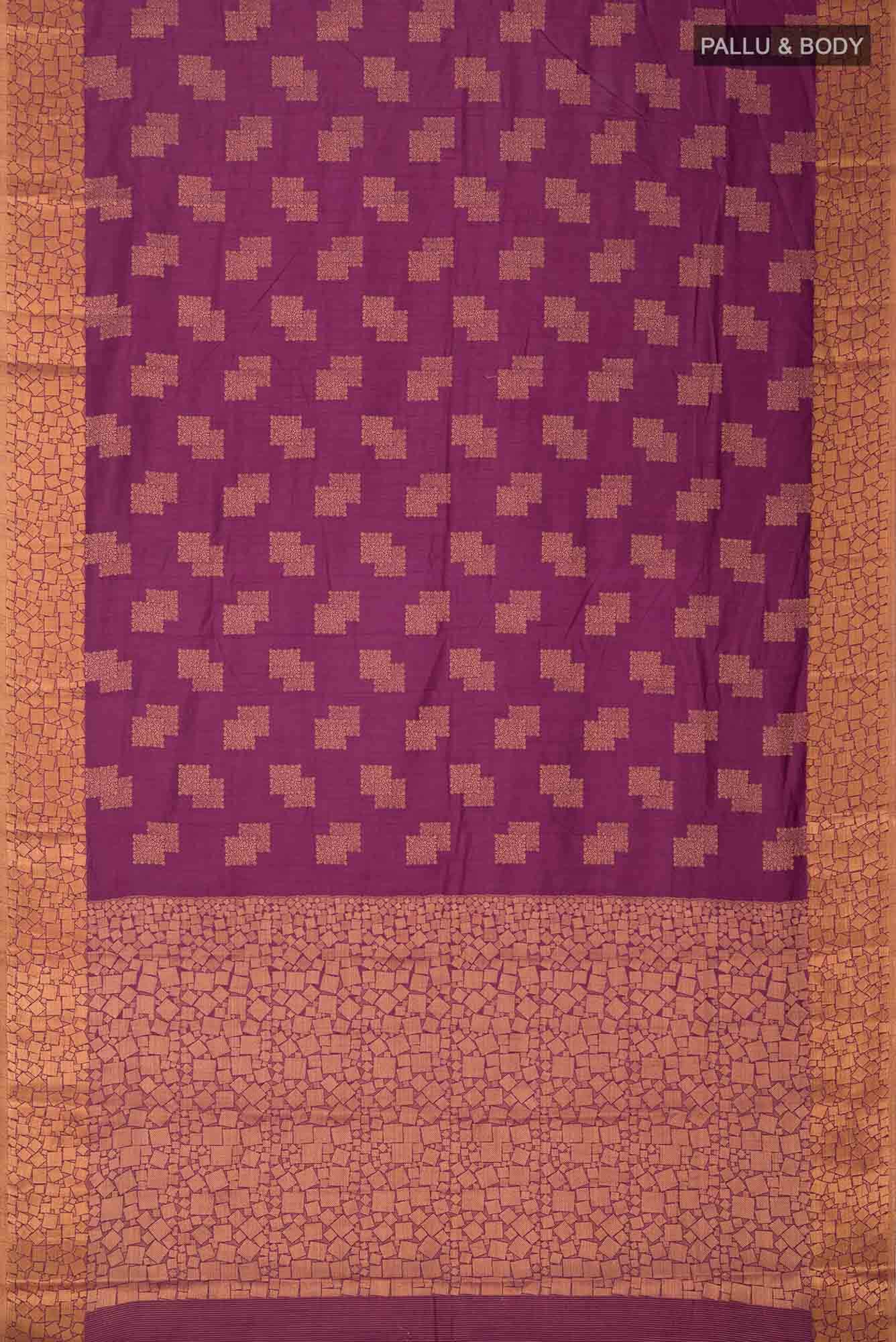 Burgundy Blended Art Silk Saree