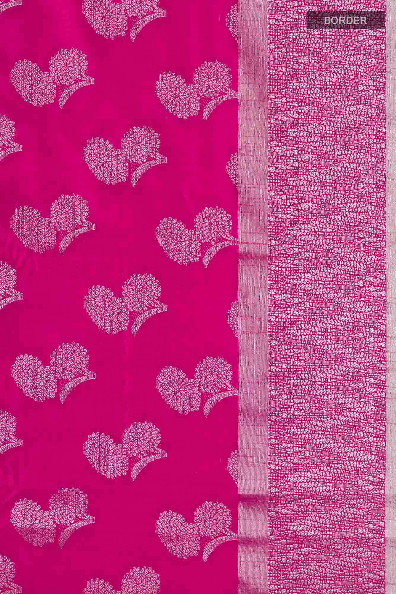 Pink Blended Art Silk Saree
