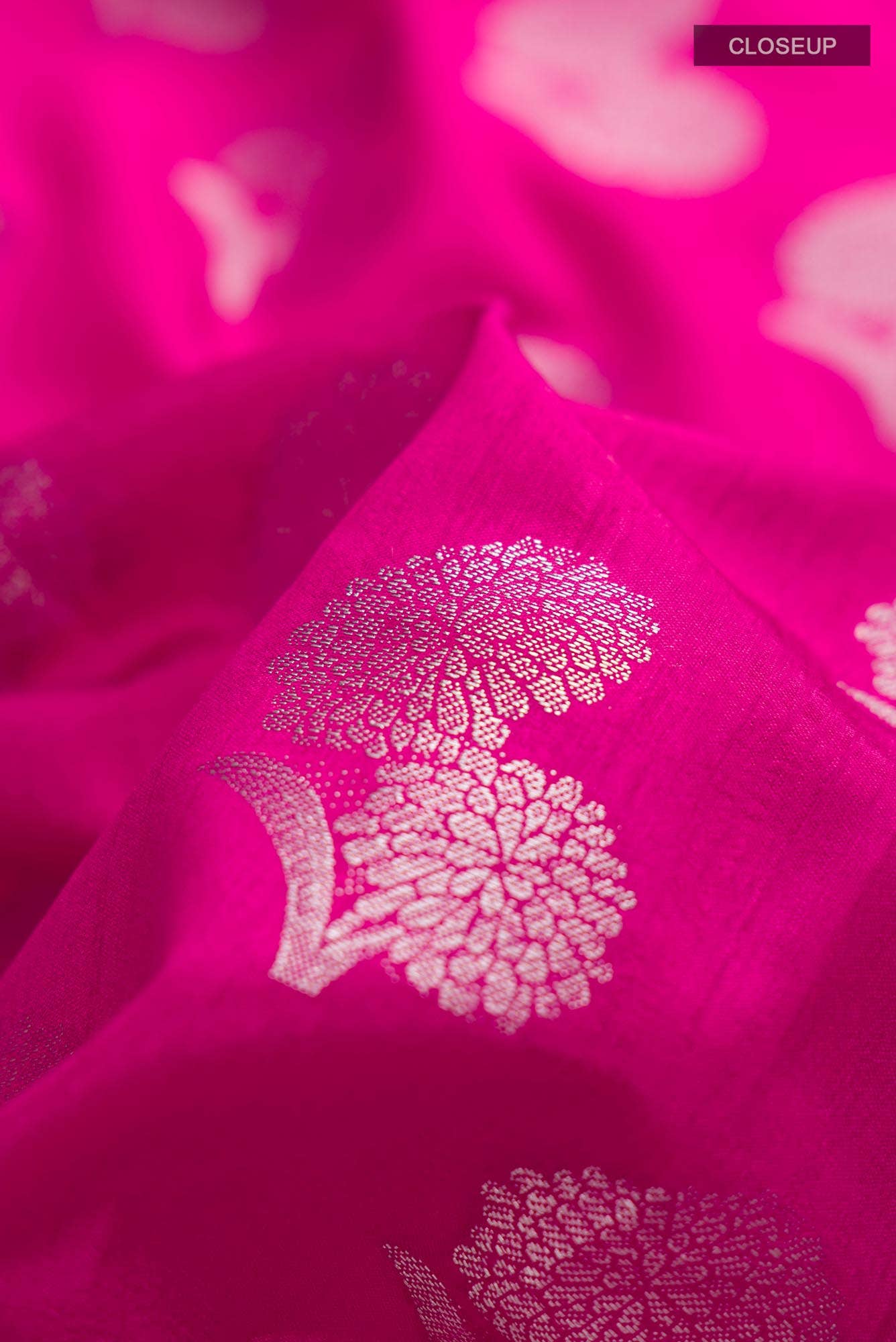 Pink Blended Art Silk Saree