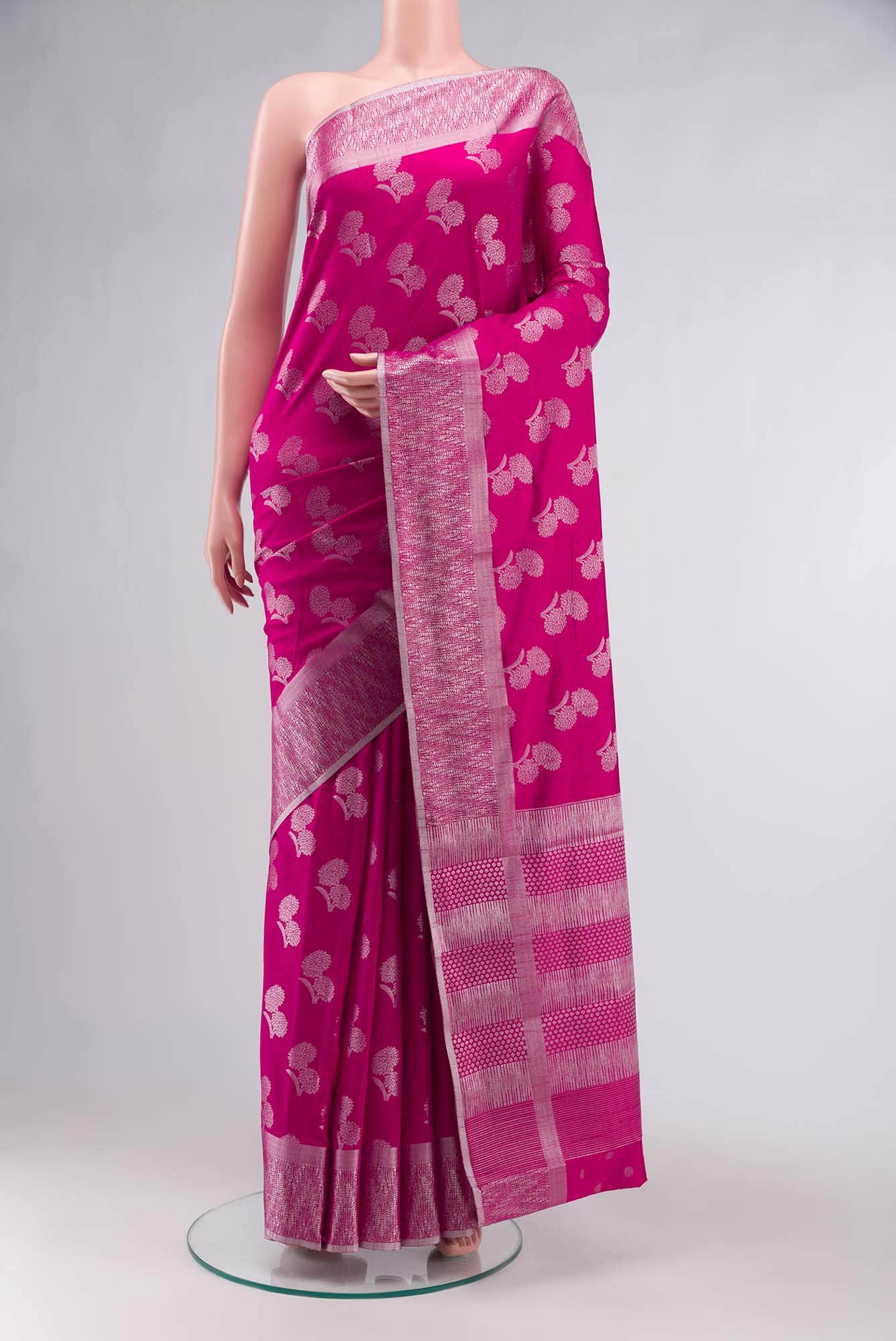 Pink Blended Art Silk Saree